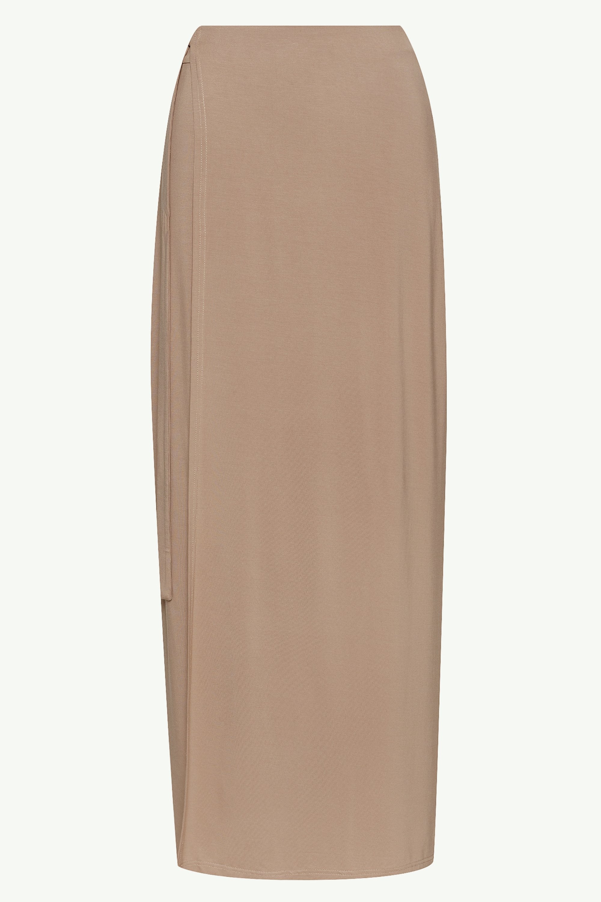 Talia Jersey Wrap Maxi Skirt - Taupe Clothing saigonodysseyhotel 