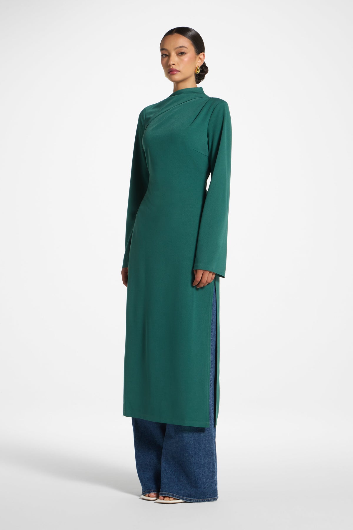 Tencel Longline Top - Pine Top Veiled