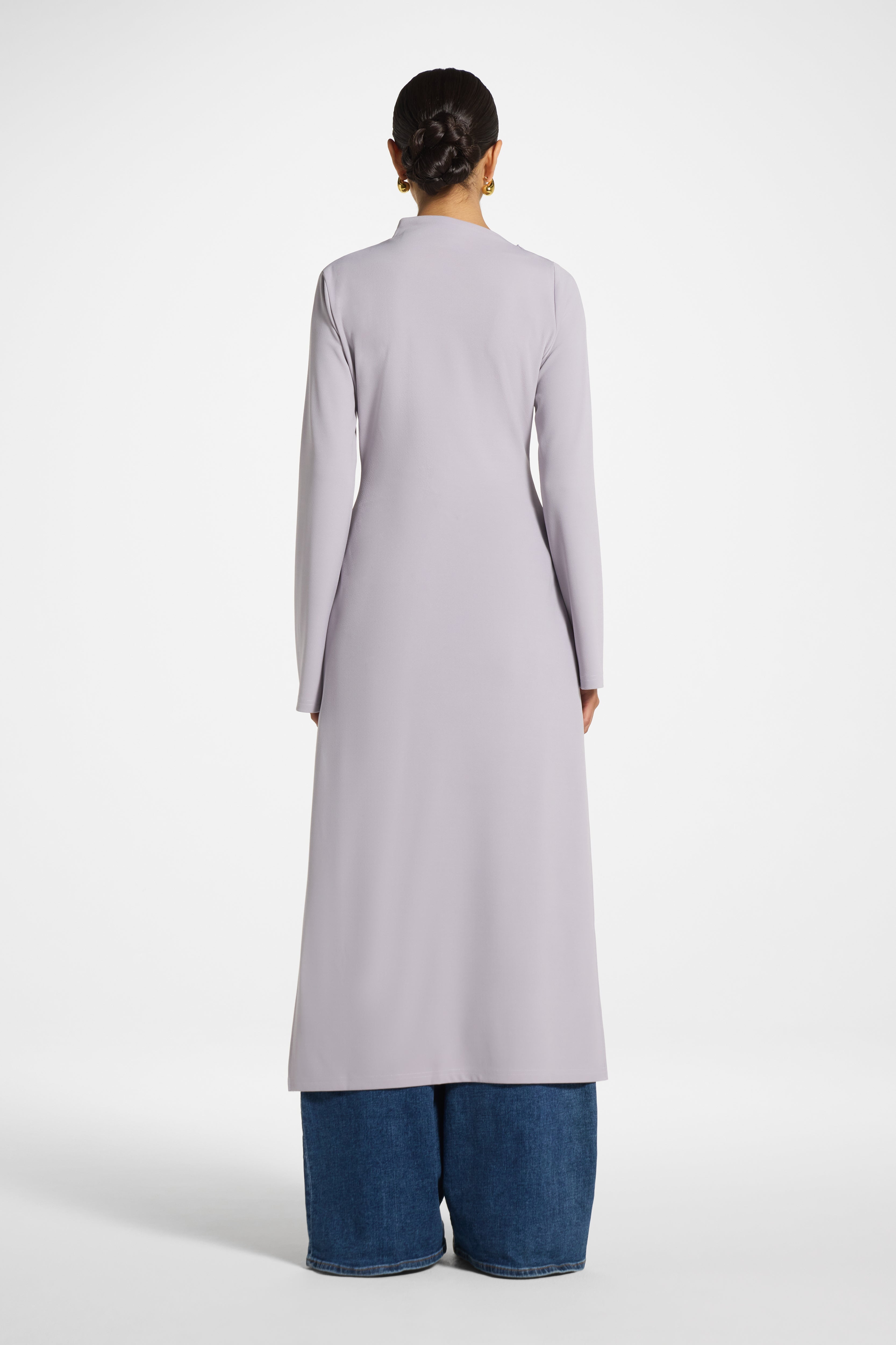 Tencel Longline Top - Smokey Lilac Top Veiled