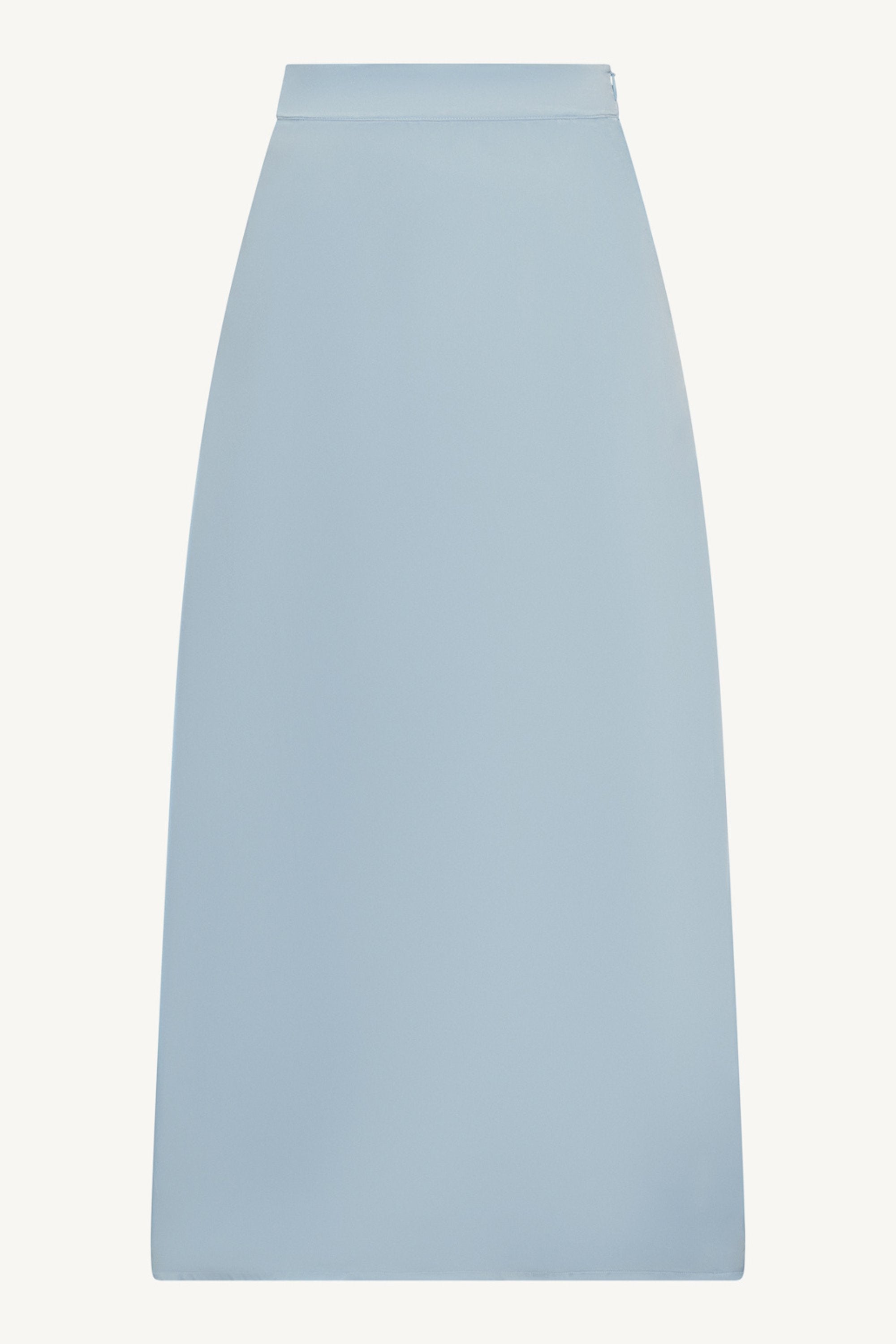 Tencel Silk A-Line Maxi Skirt - Pastel Blue Abayas Veiled