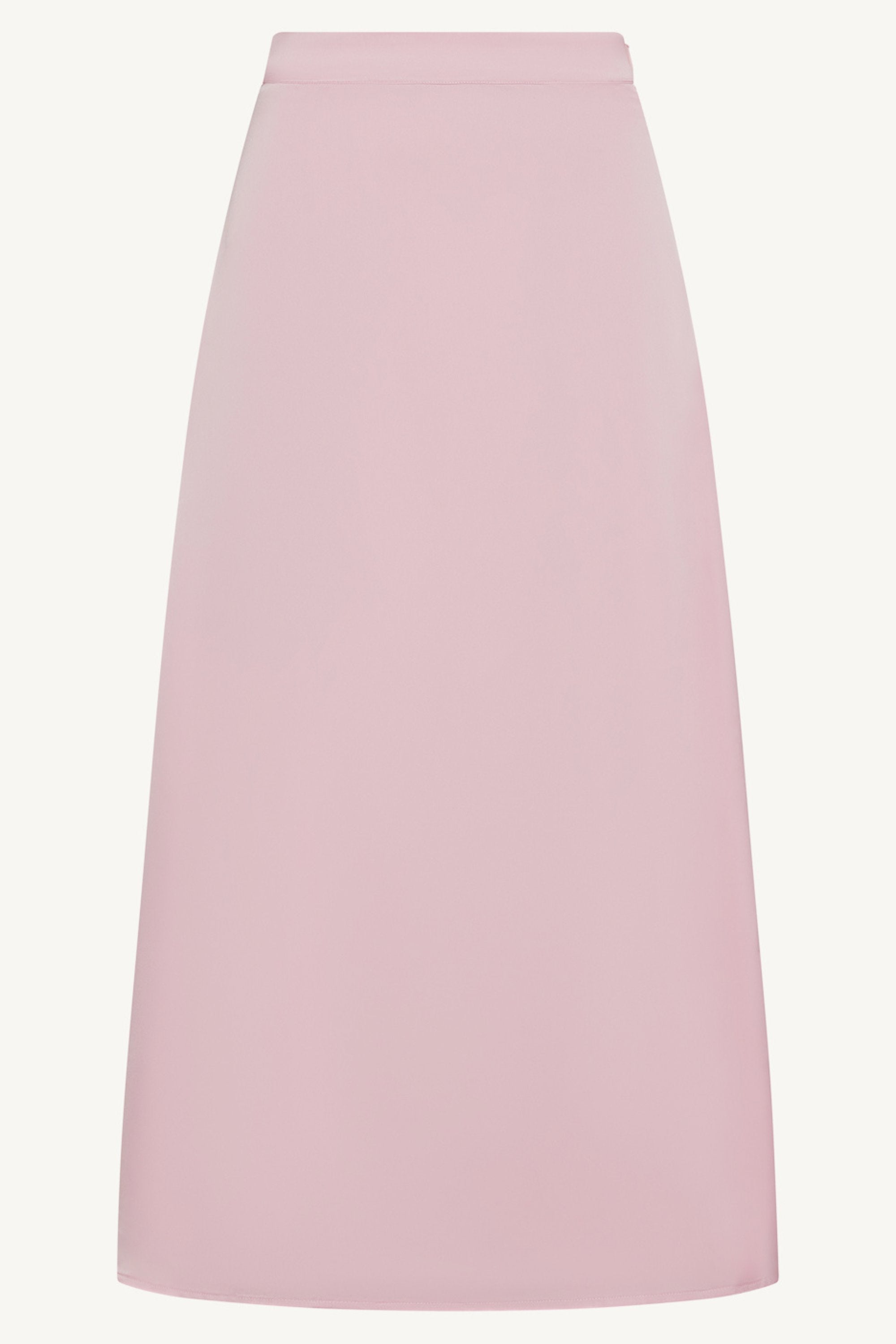 Tencel Silk A-Line Maxi Skirt - Pink Abayas Veiled