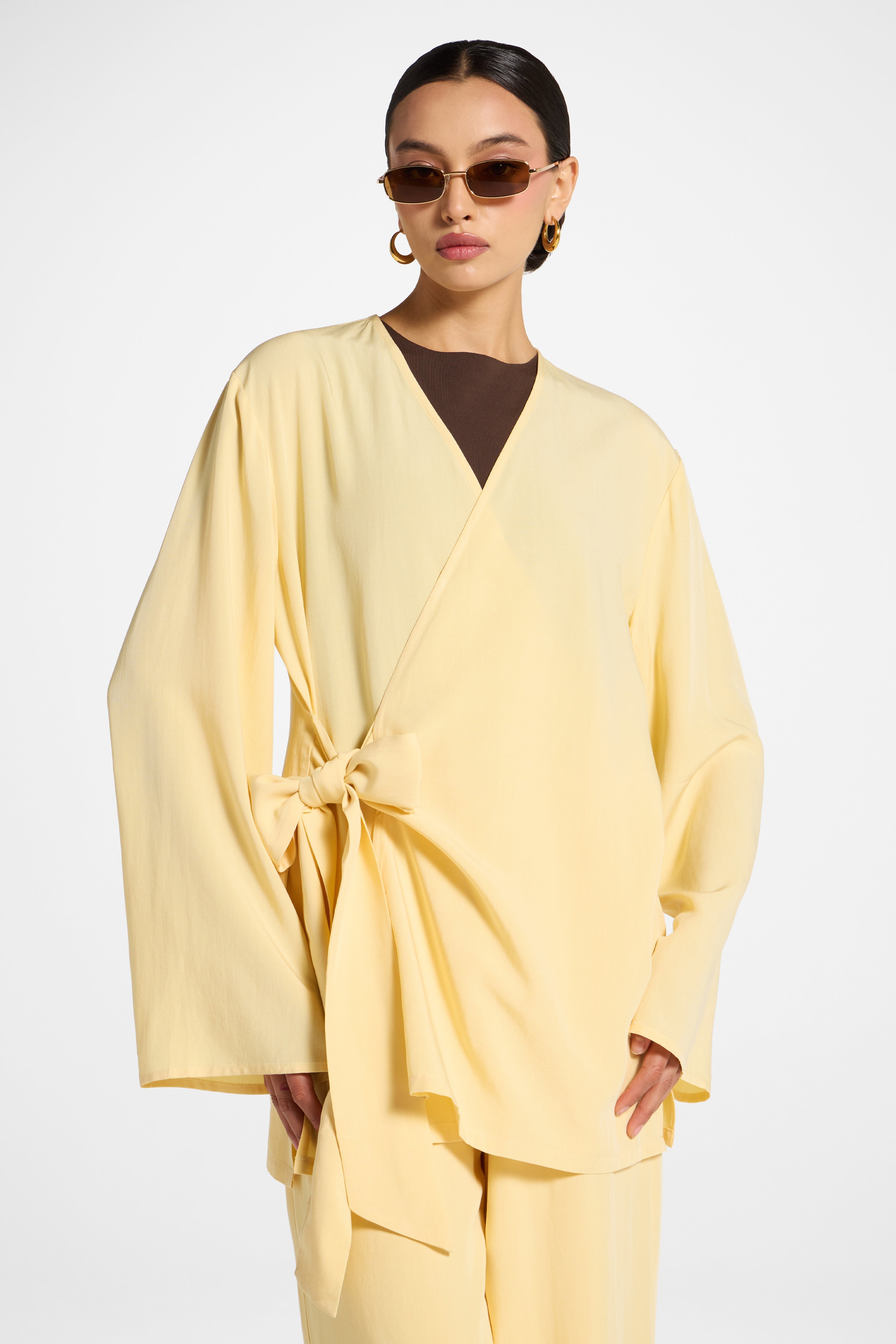 Tencel Wrap Top - Banana Abayas Veiled