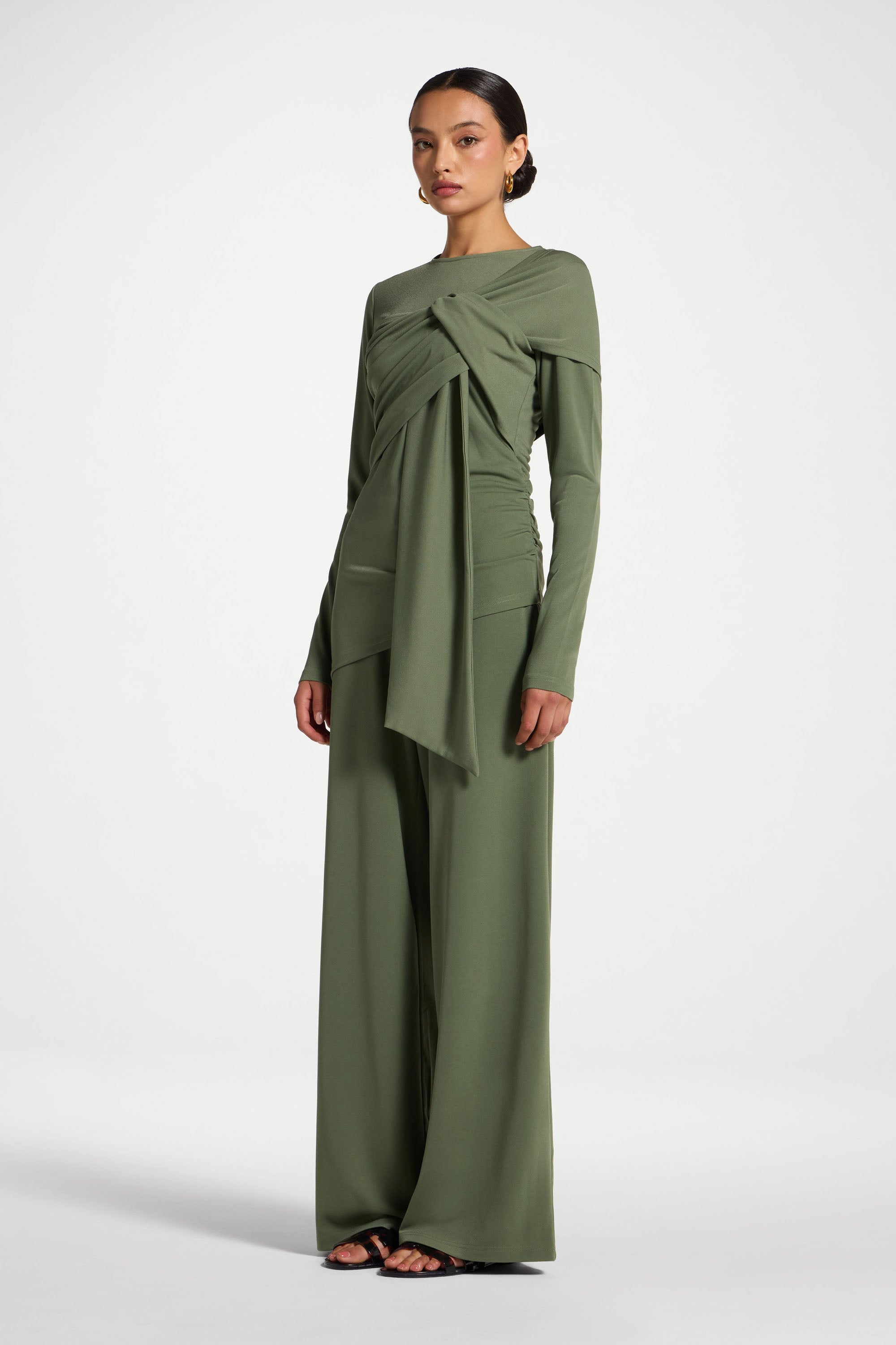 Tencel Wrap Top - Basil Abayas Veiled
