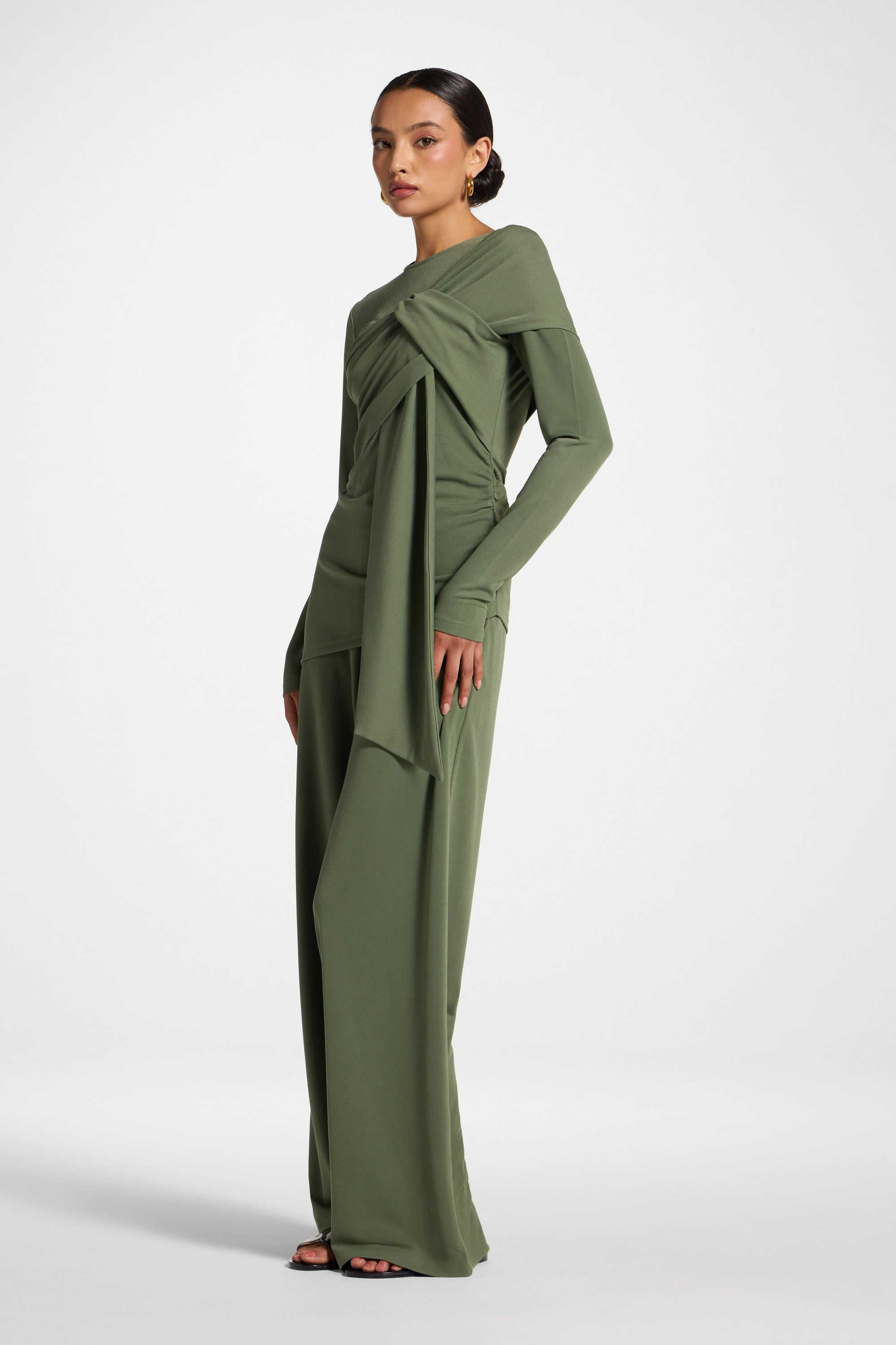 Tencel Wrap Top - Basil Abayas Veiled