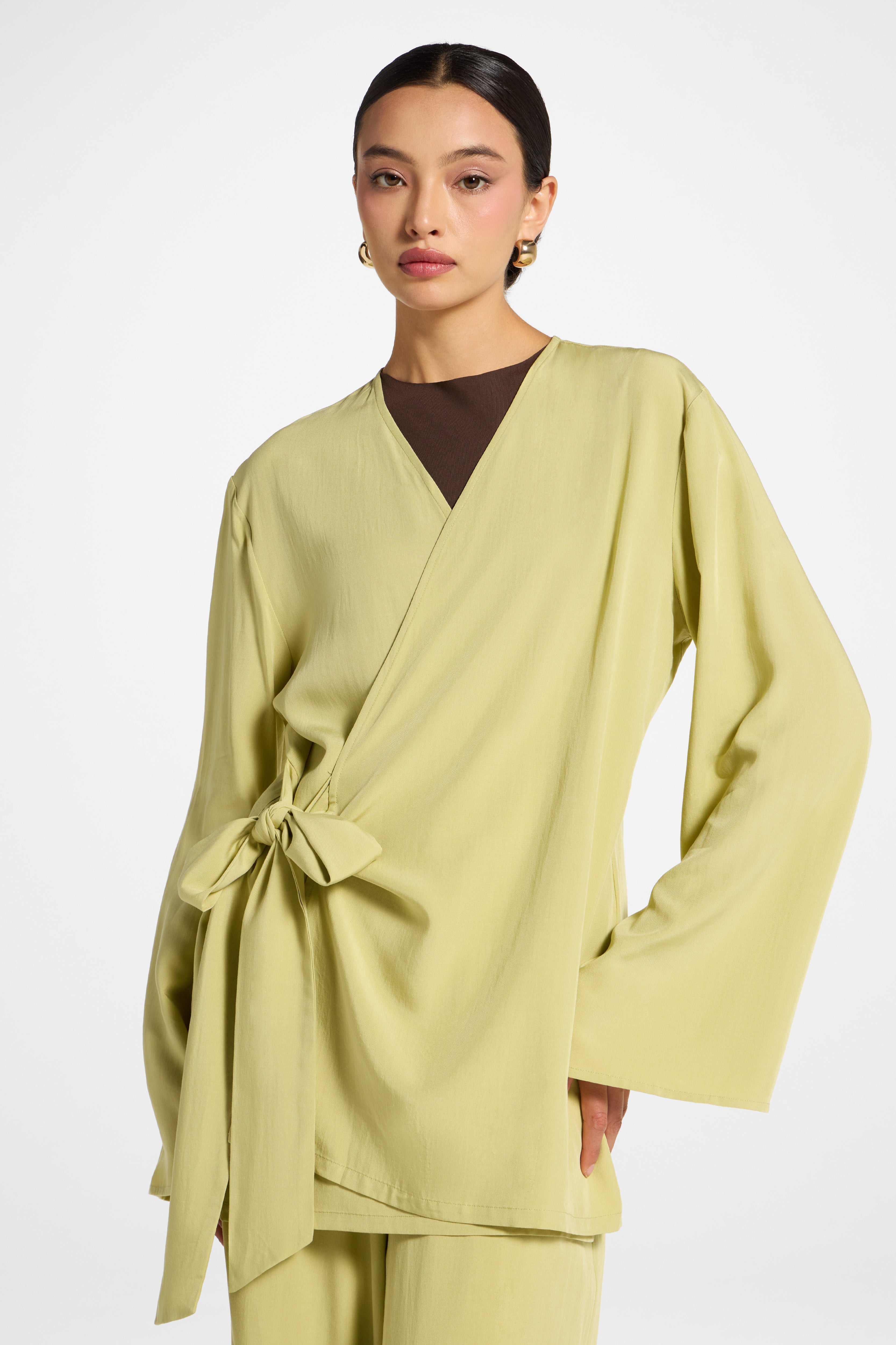 Tencel Wrap Top - Honeydew Abayas Veiled