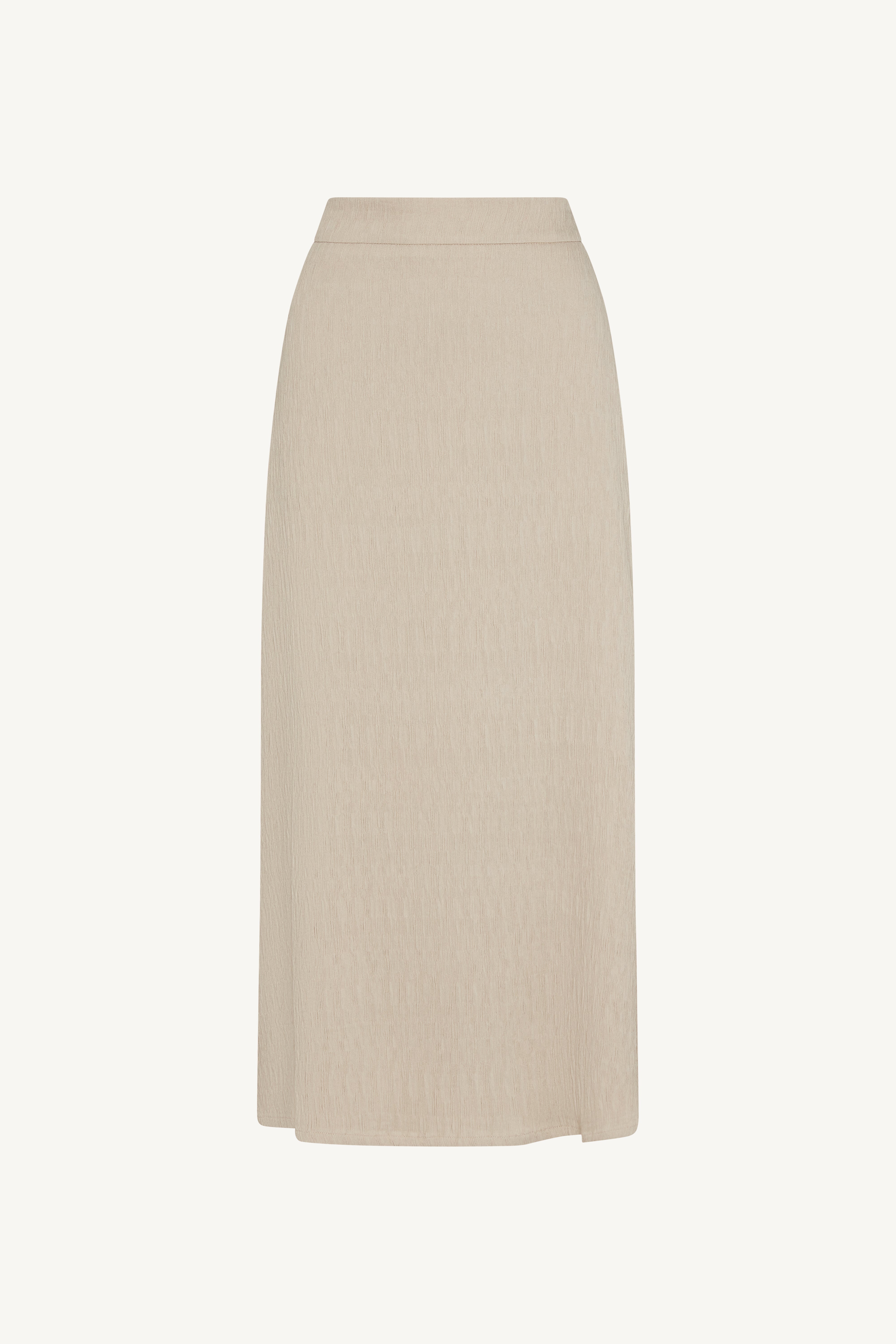 Textured Maxi Skirt - Stone Abayas Veiled