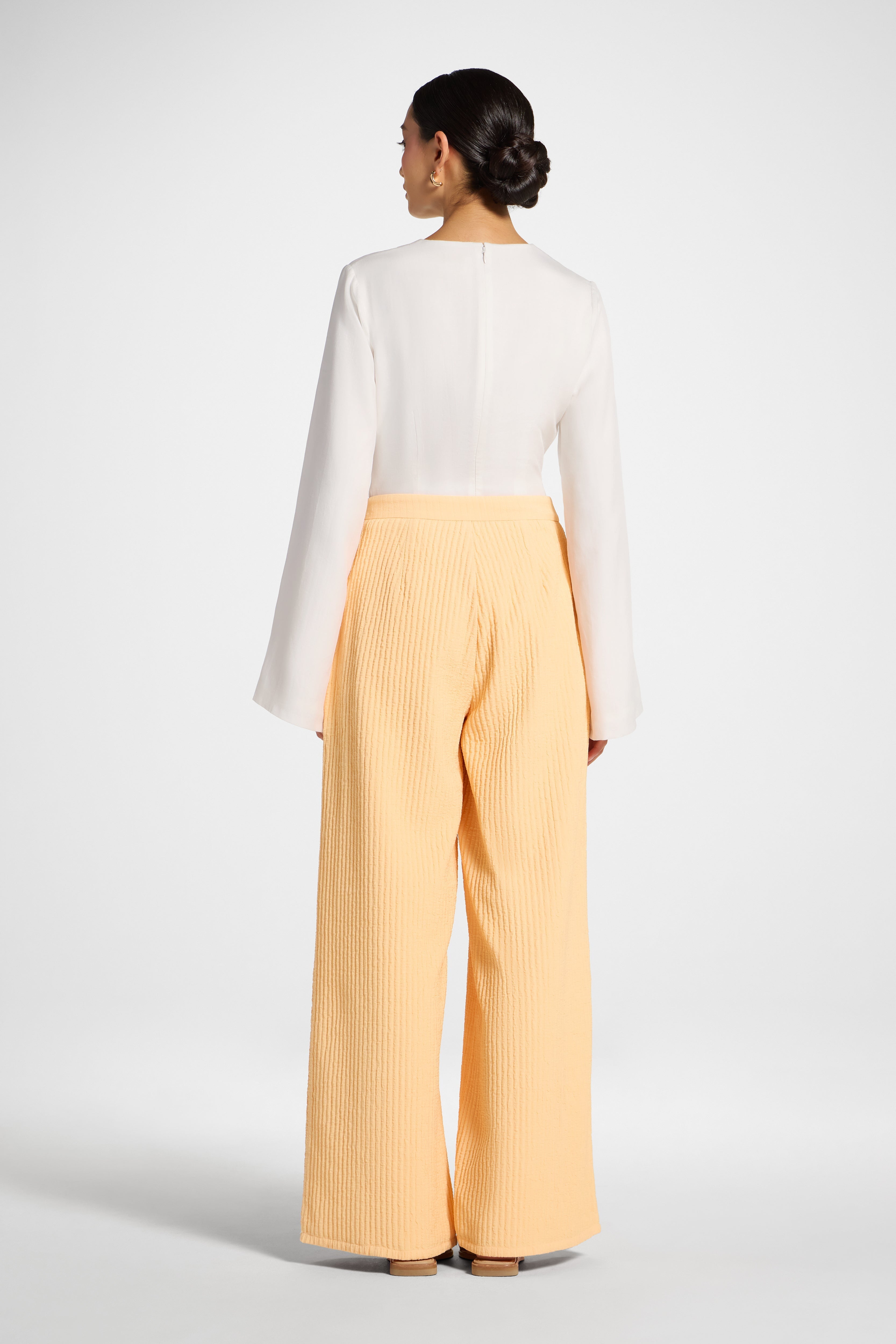 Textured Wide Leg Pants - Sherbert Abayas Veiled