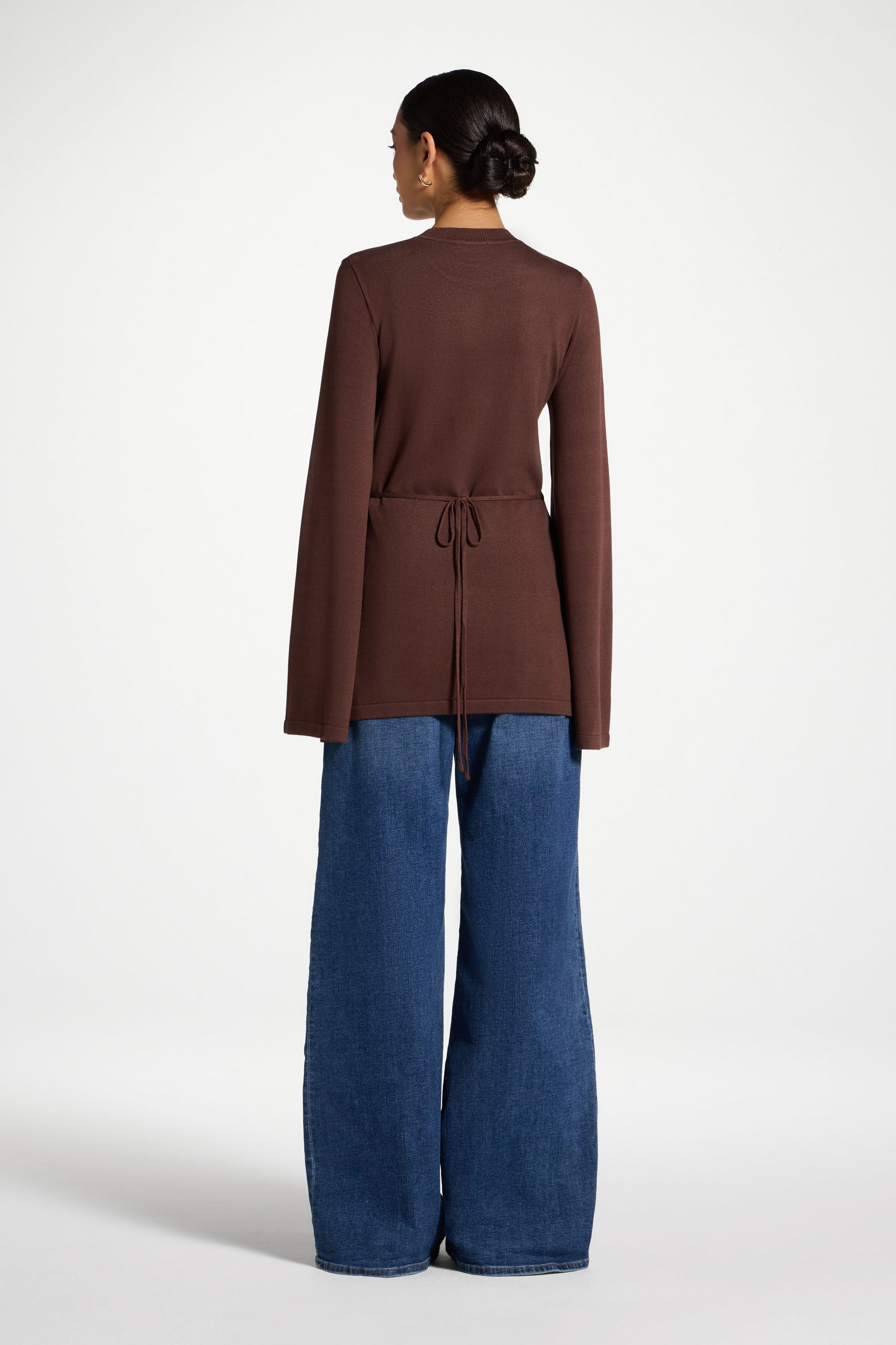 Tie Back Knit Top - Qahwah Abayas Veiled