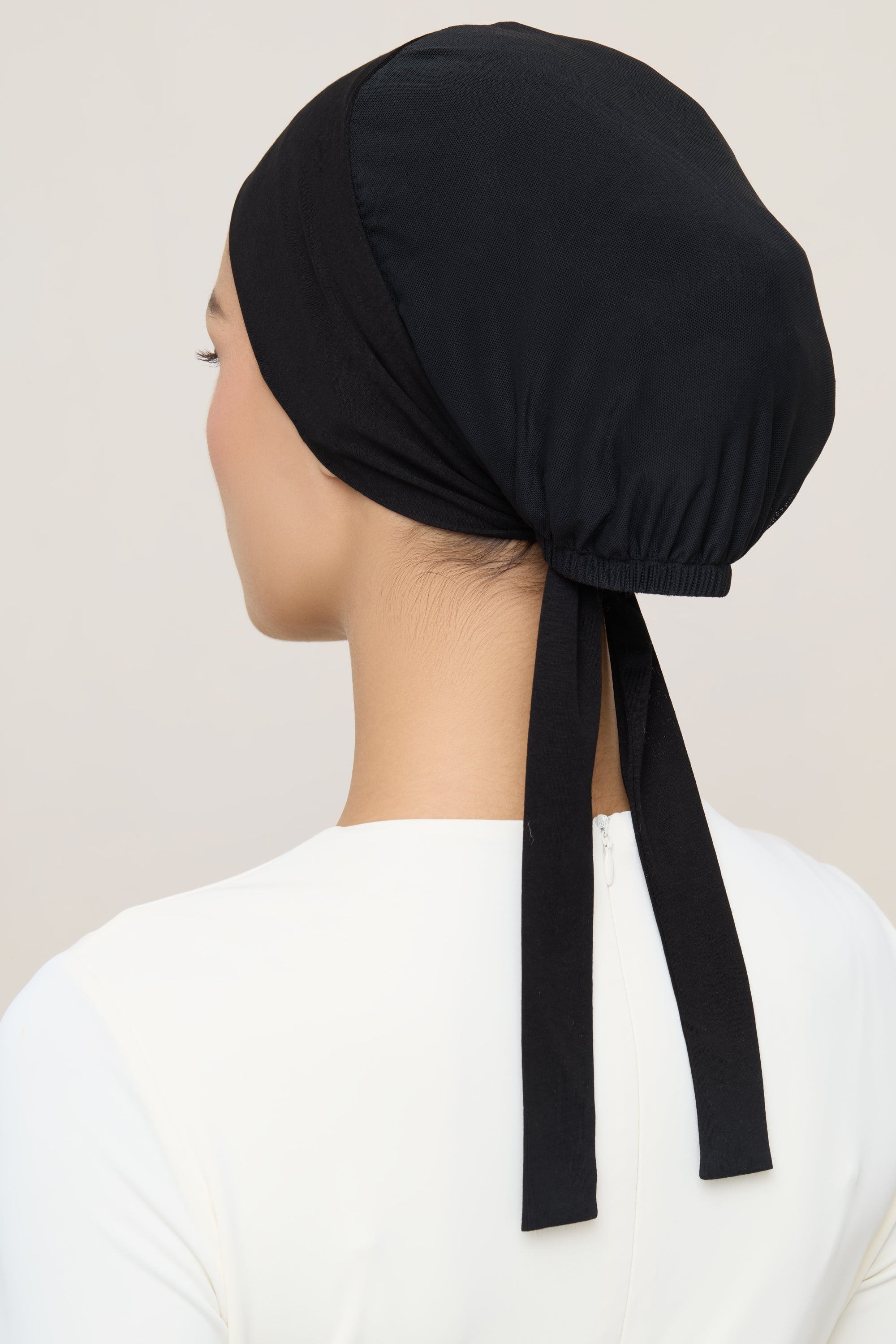 Tie Back Mesh Undercap - Black Accessories Veiled