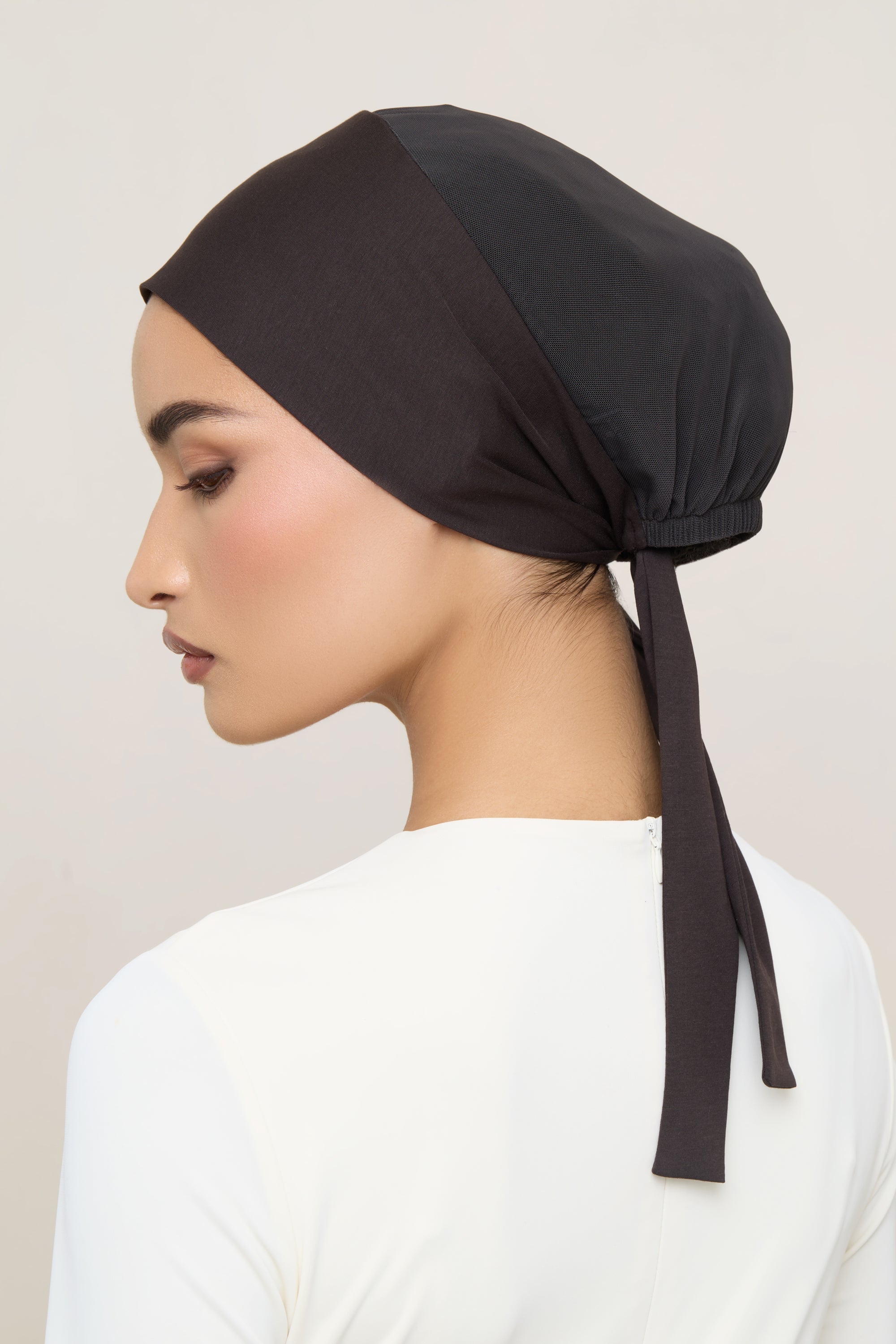 Tie Back Mesh Undercap - Chocolate Accessories Veiled
