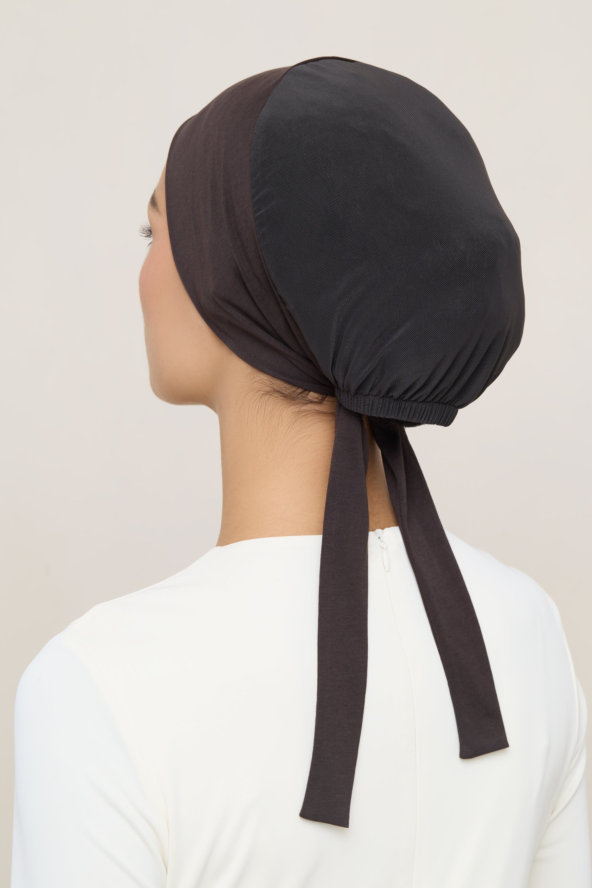 Tie Back Mesh Undercap - Chocolate Accessories Veiled