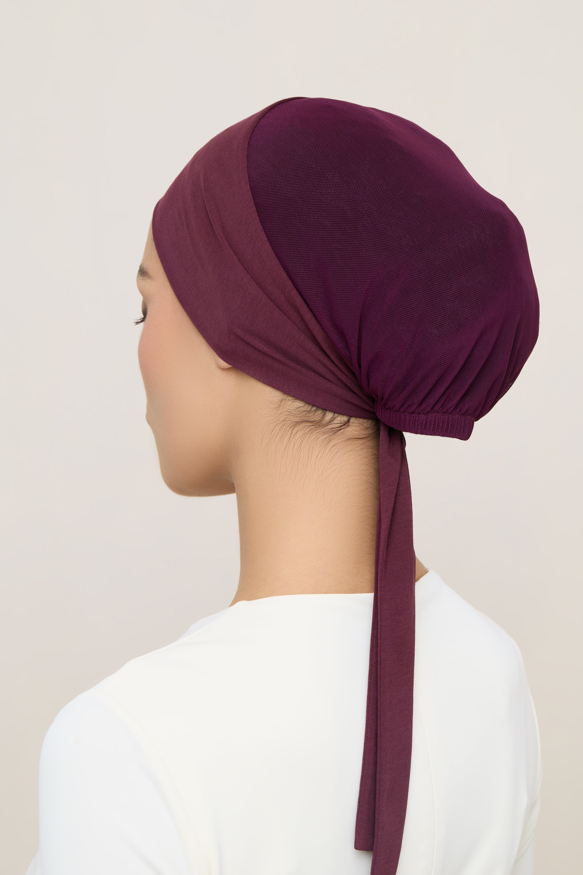 Tie Back Mesh Undercap - Fig Accessories Veiled