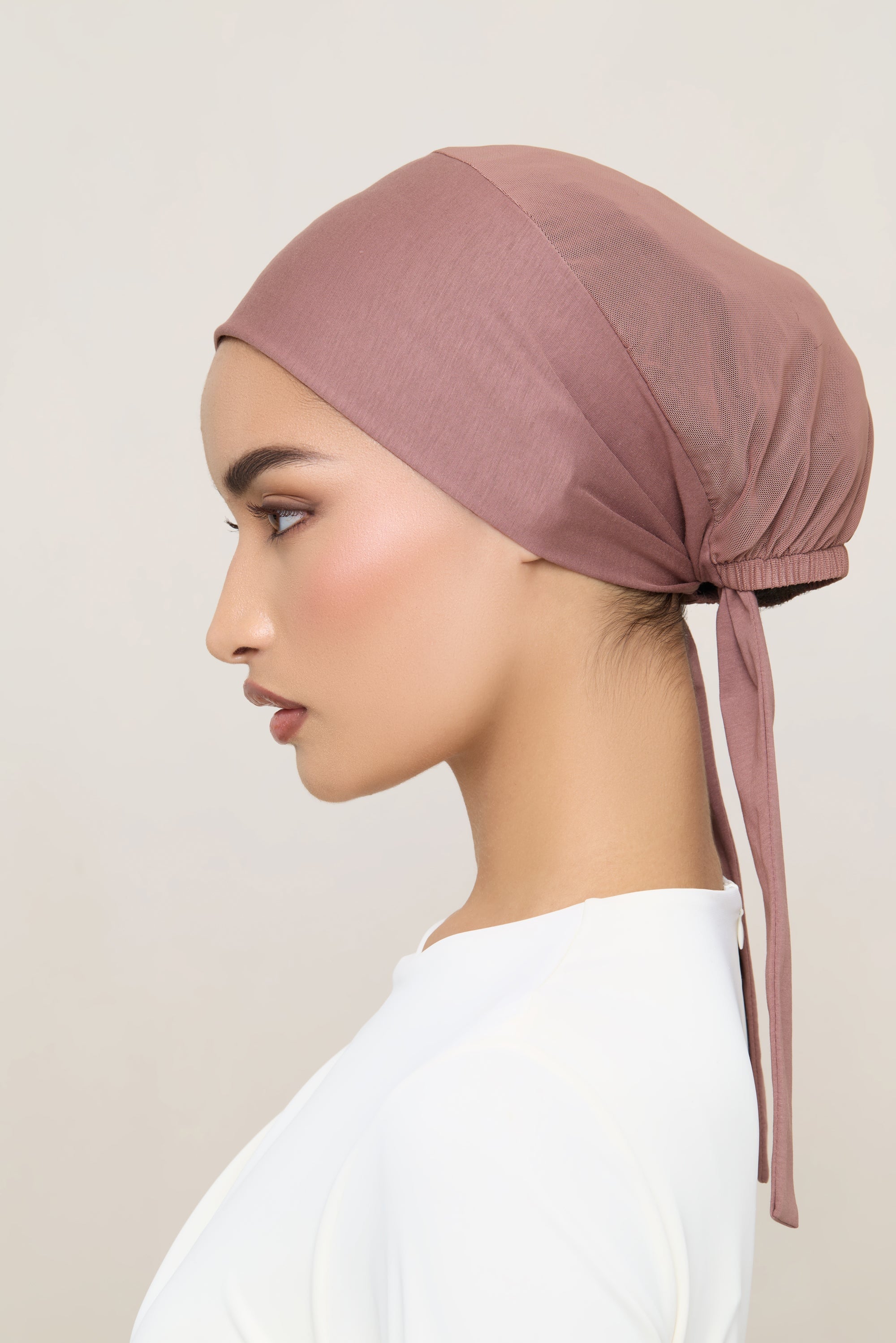 Tie Back Mesh Undercap - Nutmeg Accessories Veiled