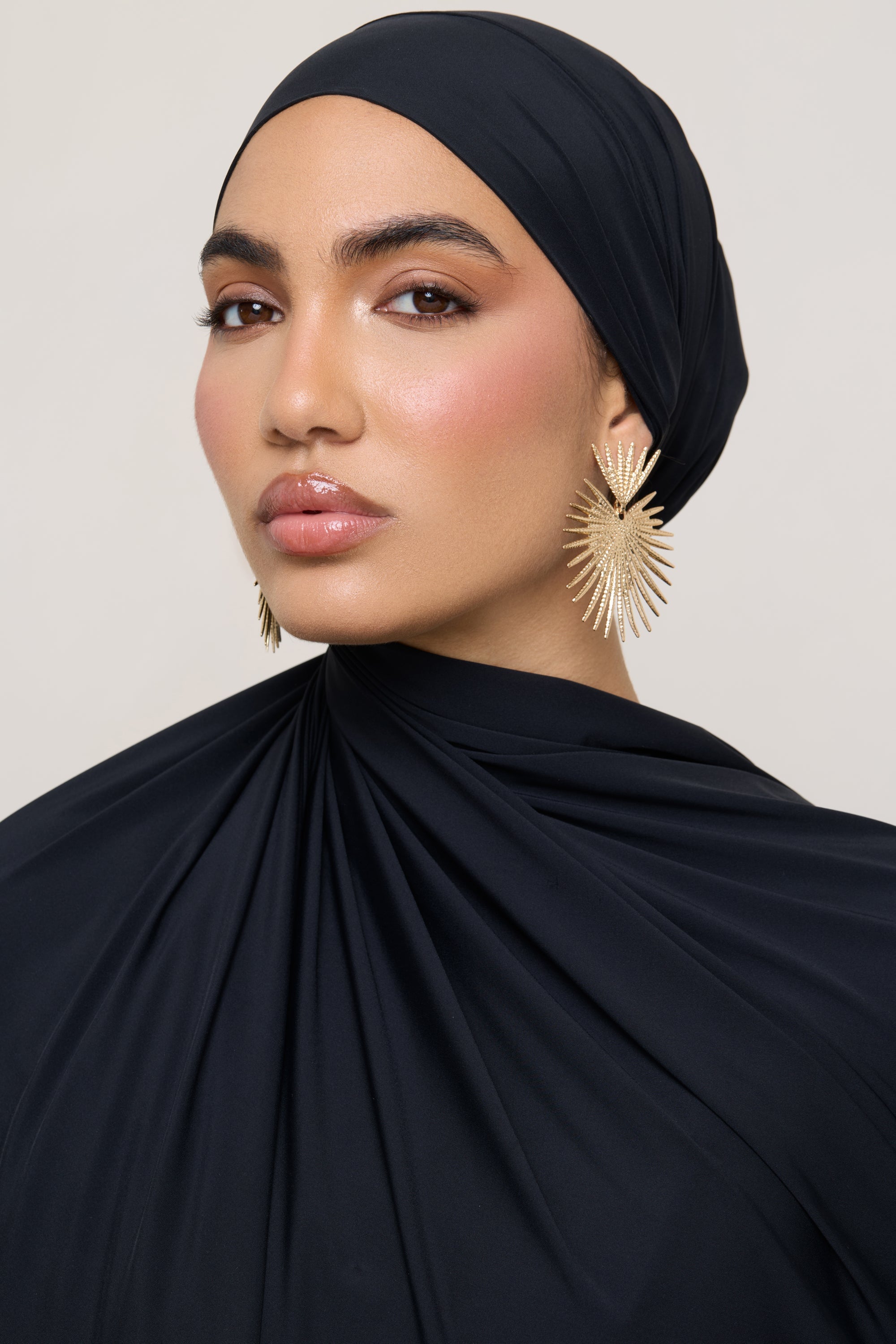 Tie Back Swim Hijab - Black Swim Veiled