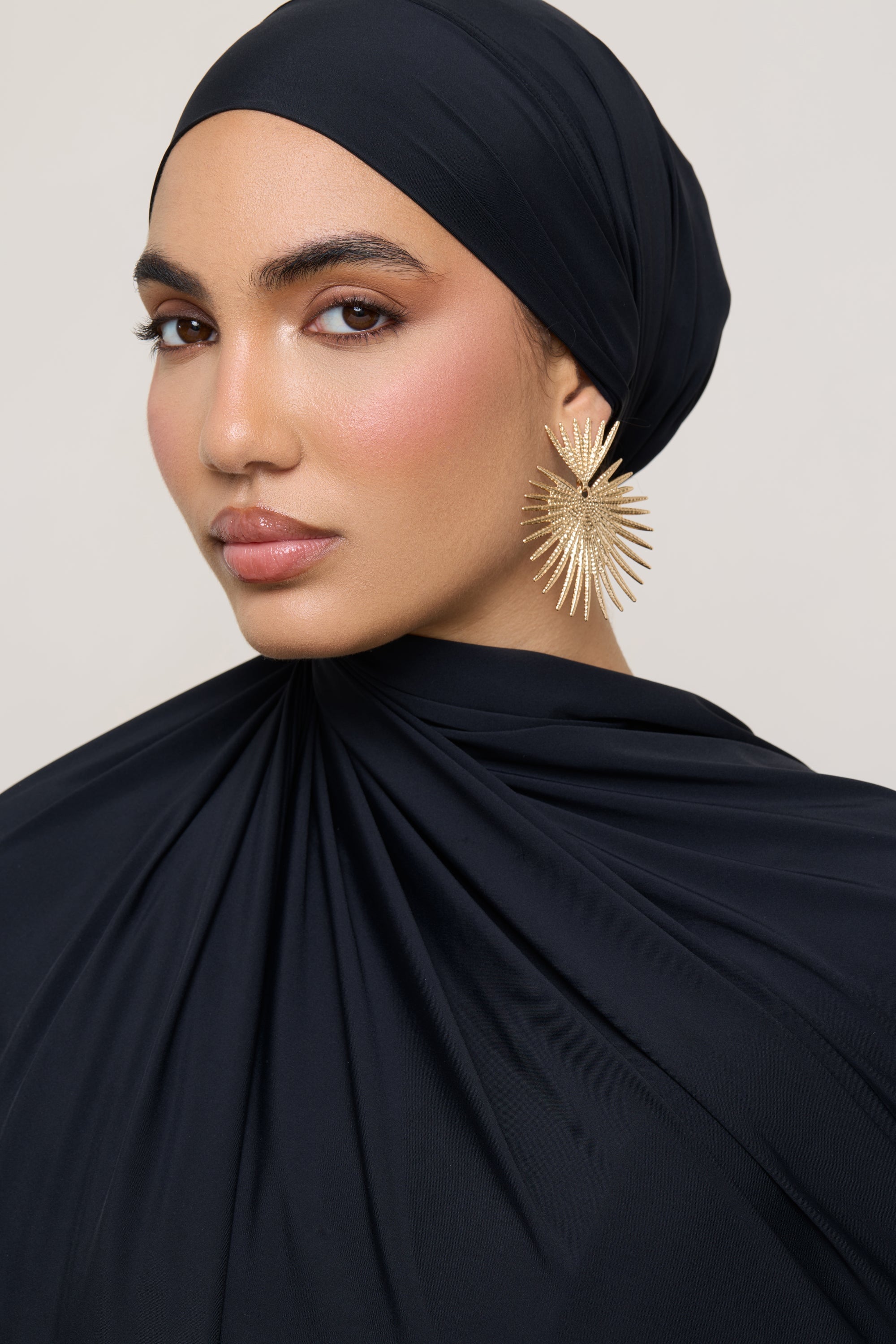 Tie Back Swim Hijab - Black Swim Veiled