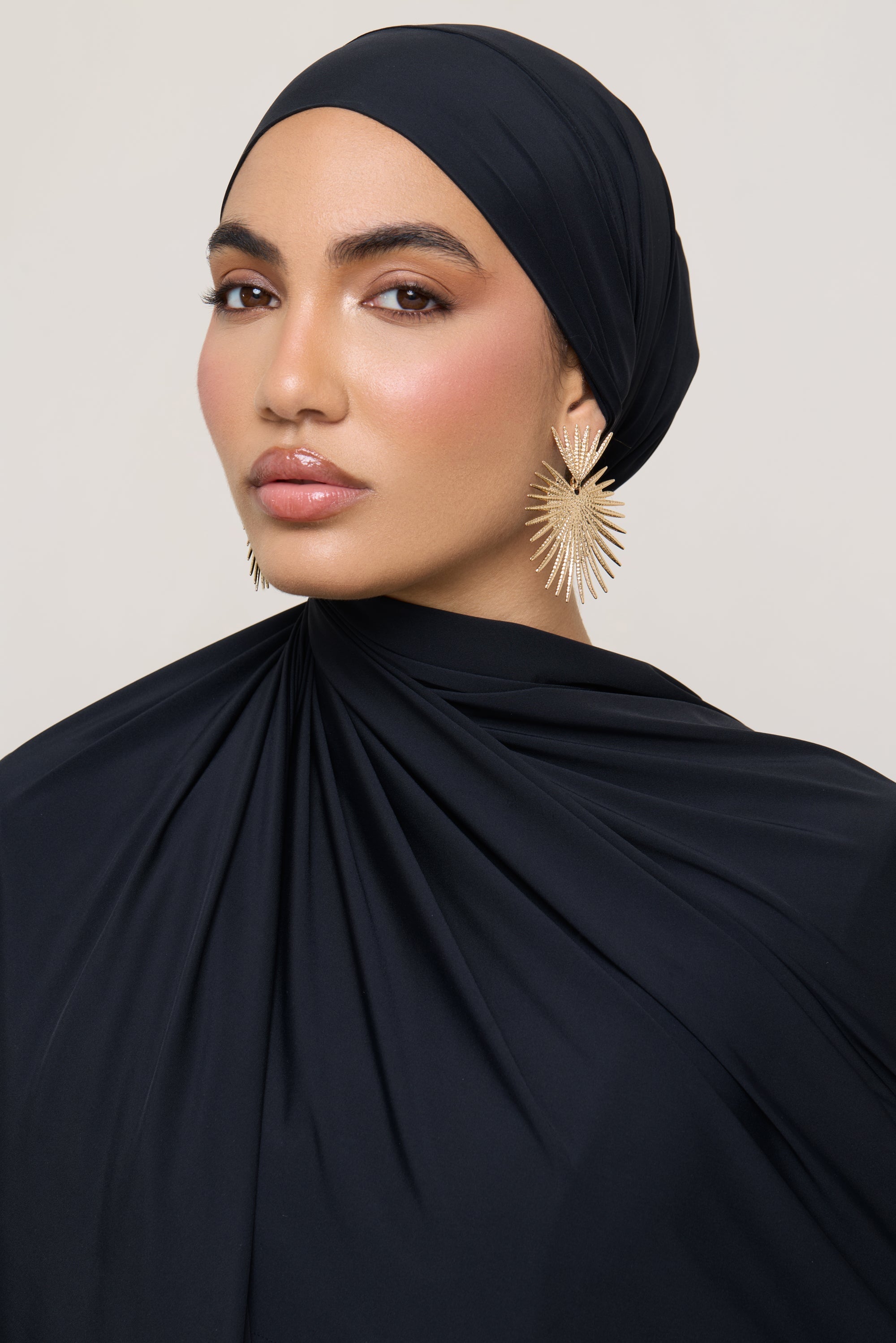 Tie Back Swim Hijab - Black Swim Veiled