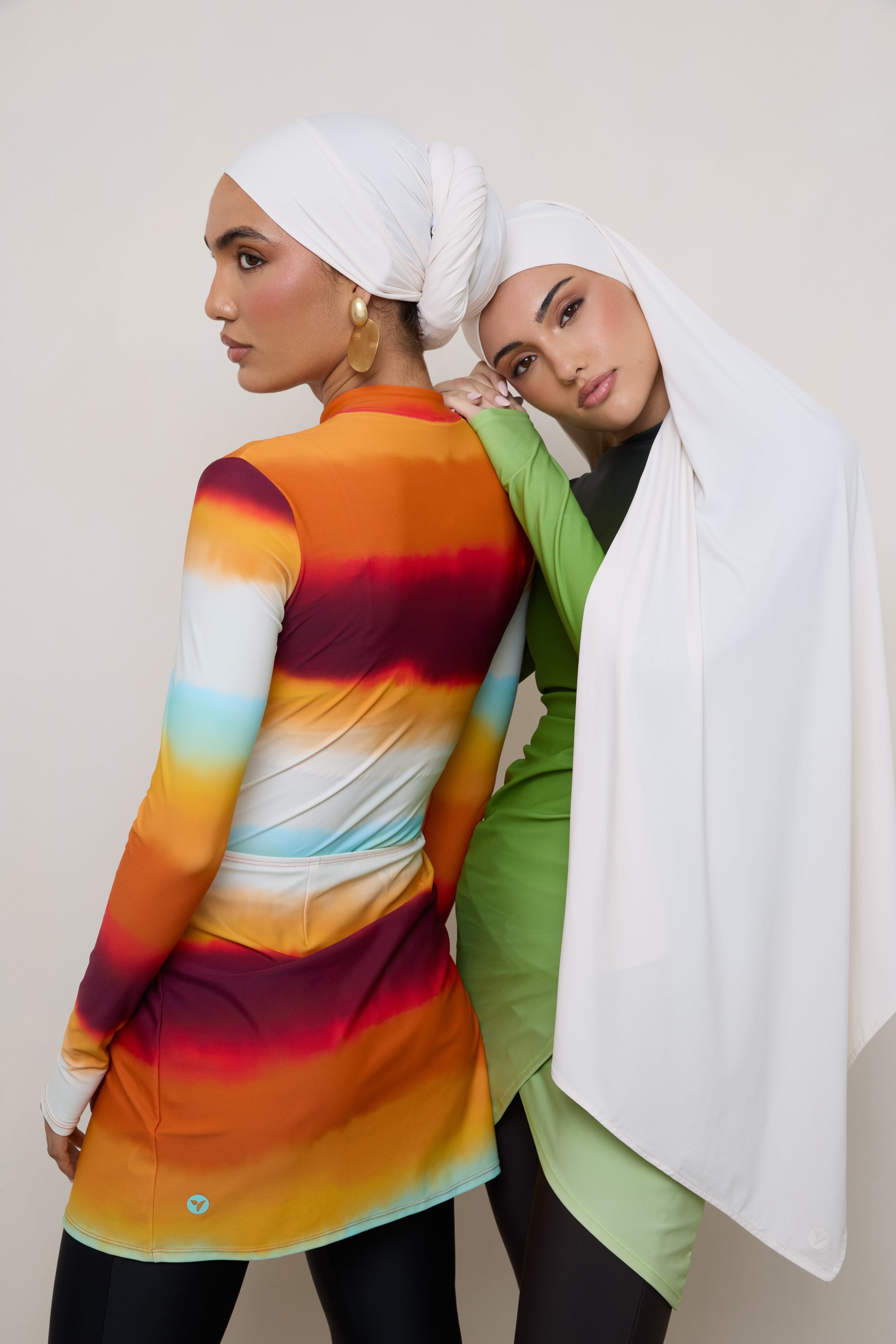 Tie Back Swim Hijab - Salted Rose Swim Veiled