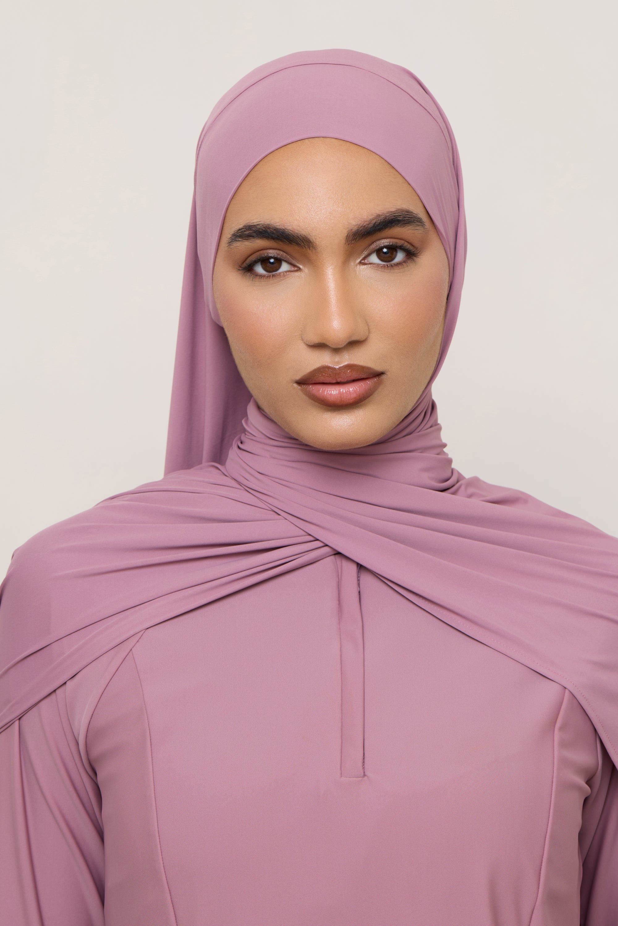 Tie Back Swim Hijab - Wistful Mauve Swim Veiled