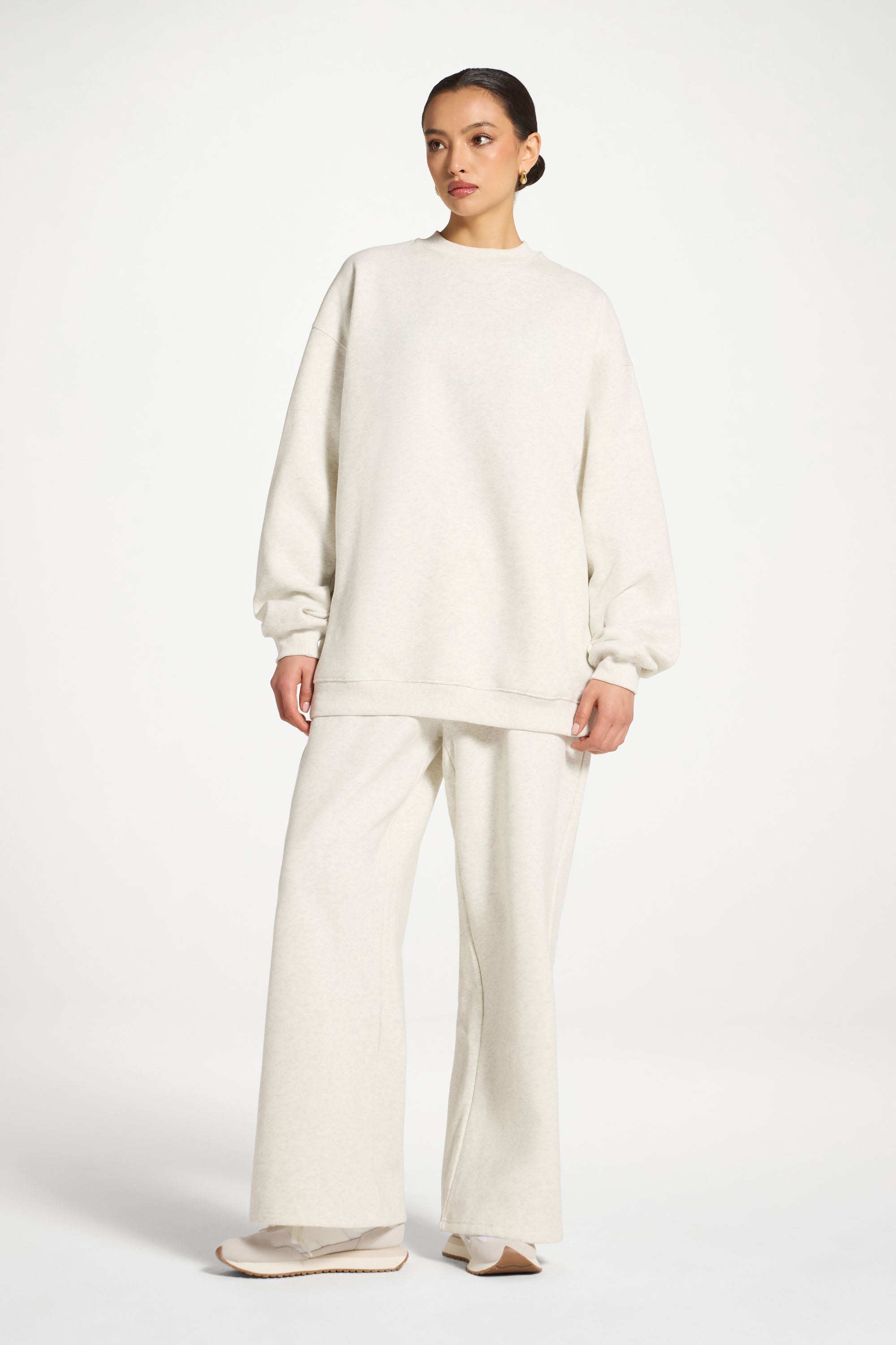Unisex Mock Neck Sweatshirt - Heather Grey Abayas Veiled