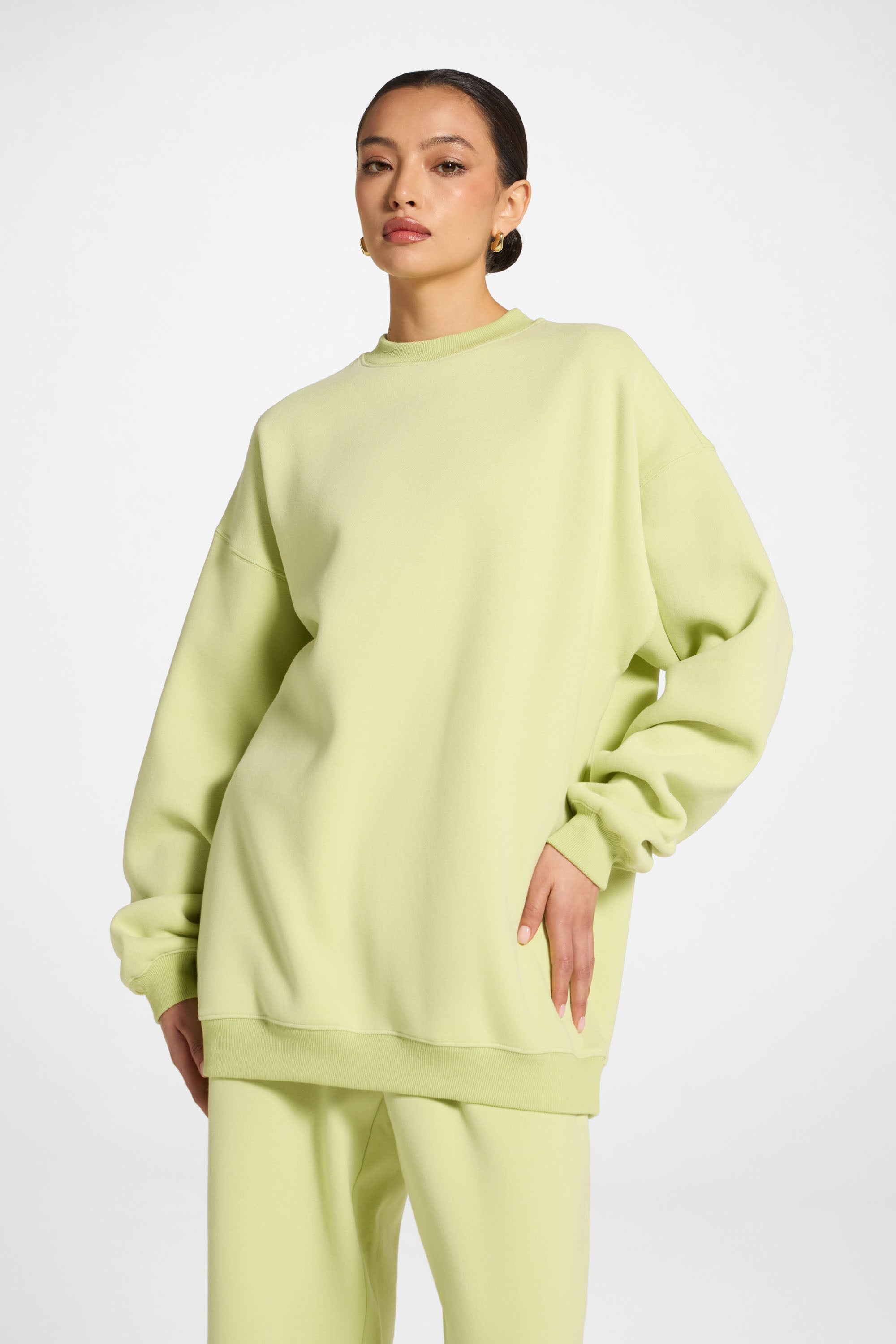 Unisex Mock Neck Sweatshirt - Limeade Abayas Veiled