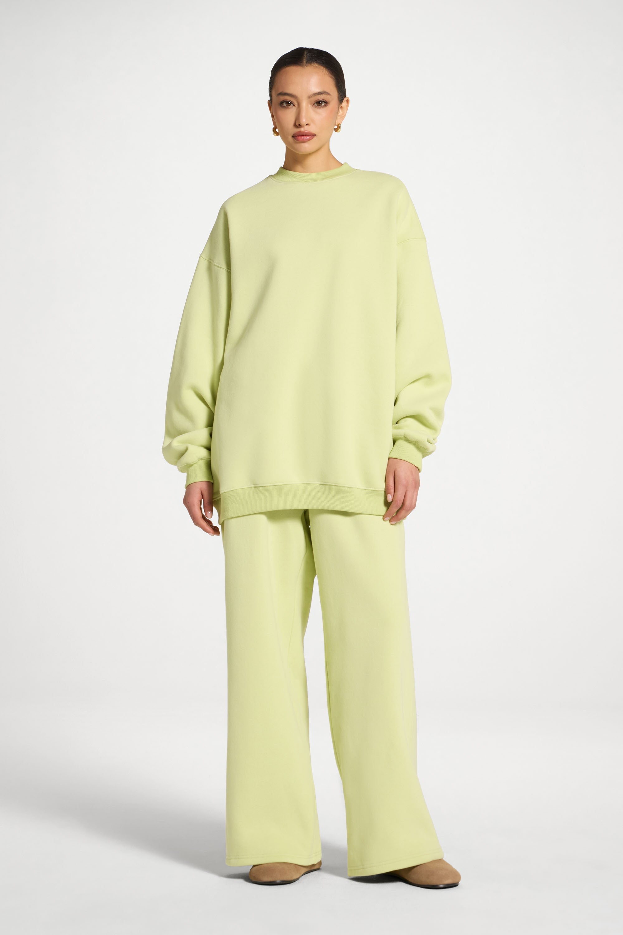 Unisex Mock Neck Sweatshirt - Limeade Abayas Veiled
