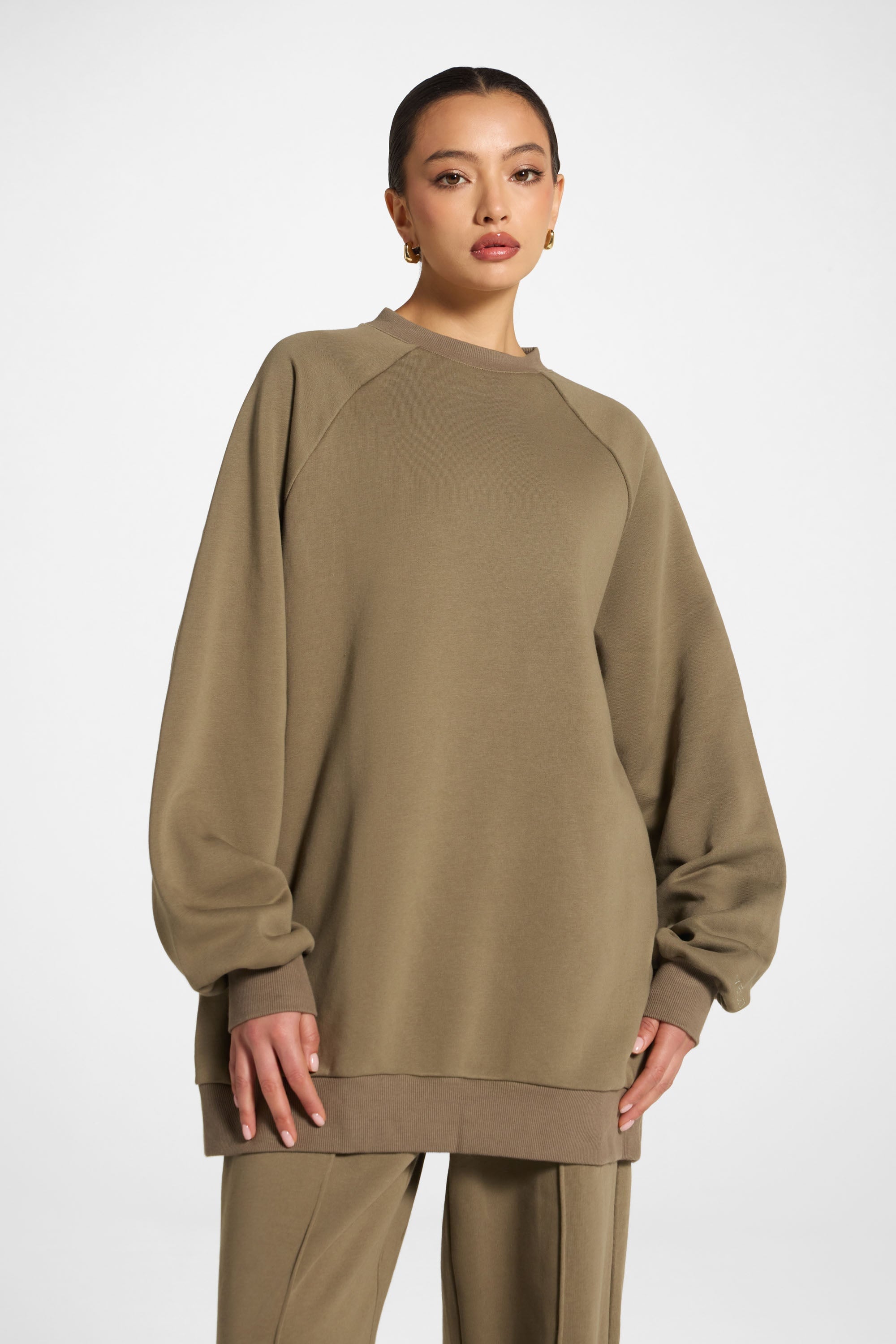 Unisex Raglan Sleeve Sweatshirt - Midnight Moss Abayas Veiled