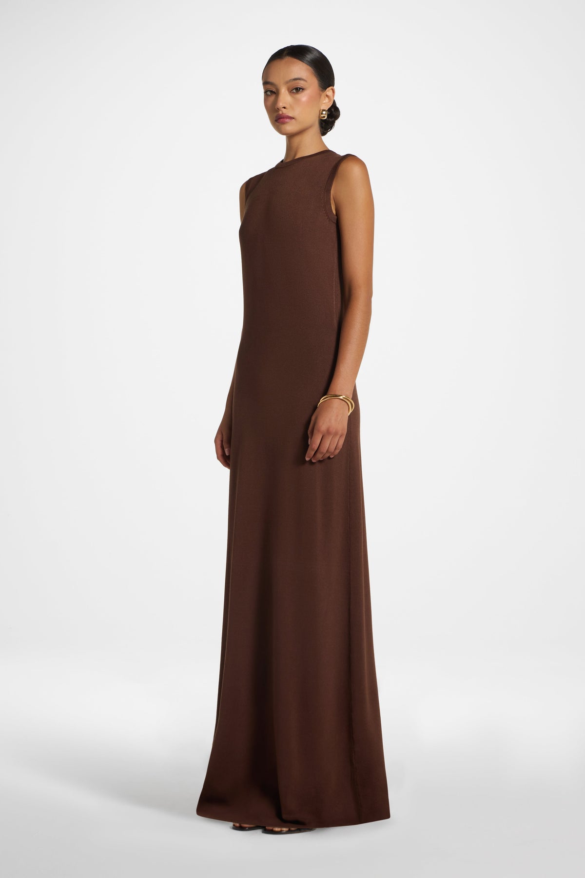Viscose Knit Tank Dress - Chocolate Dress Veiled