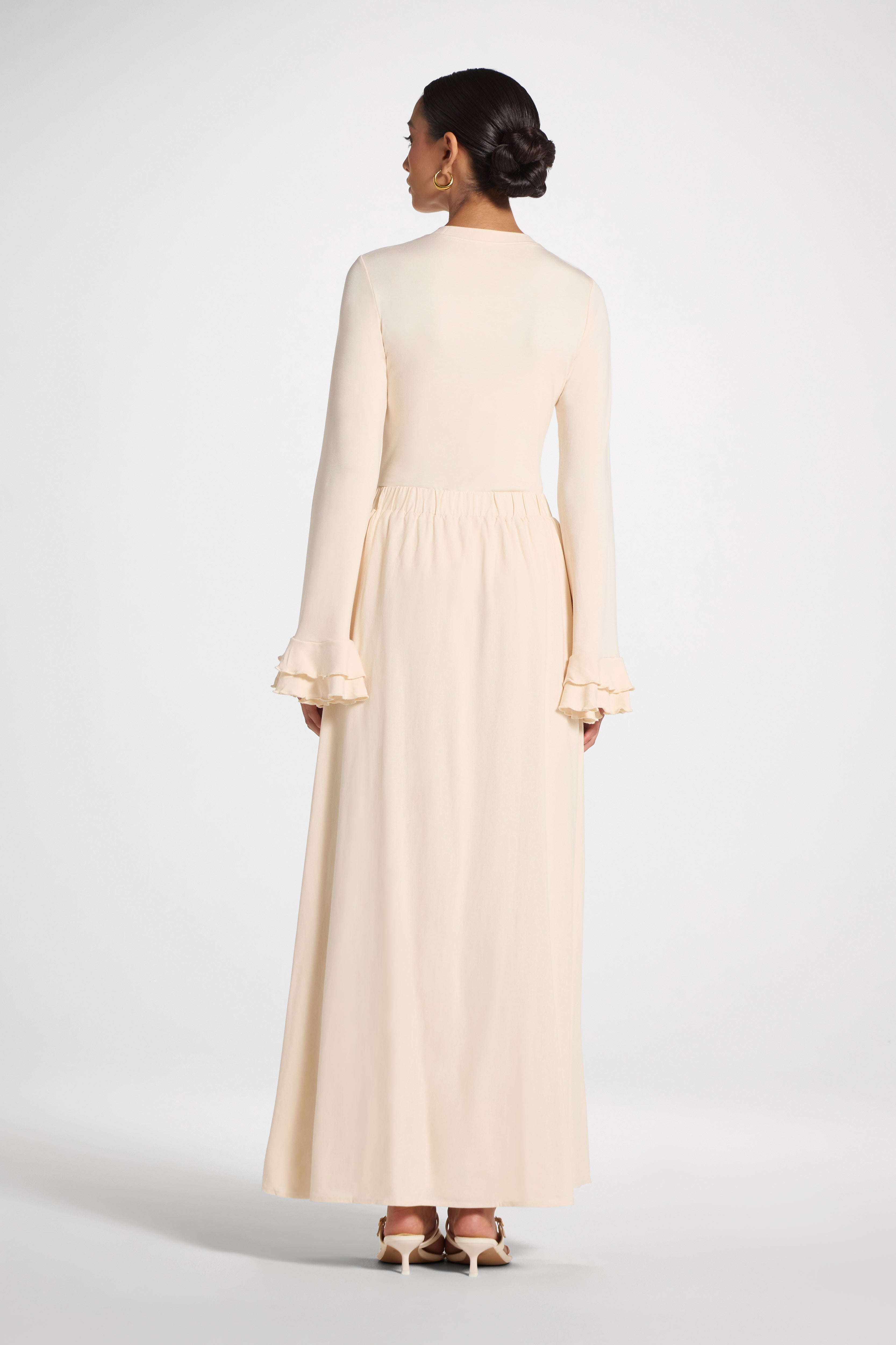 Viscose Linen Skirt - Natural Skirt Veiled