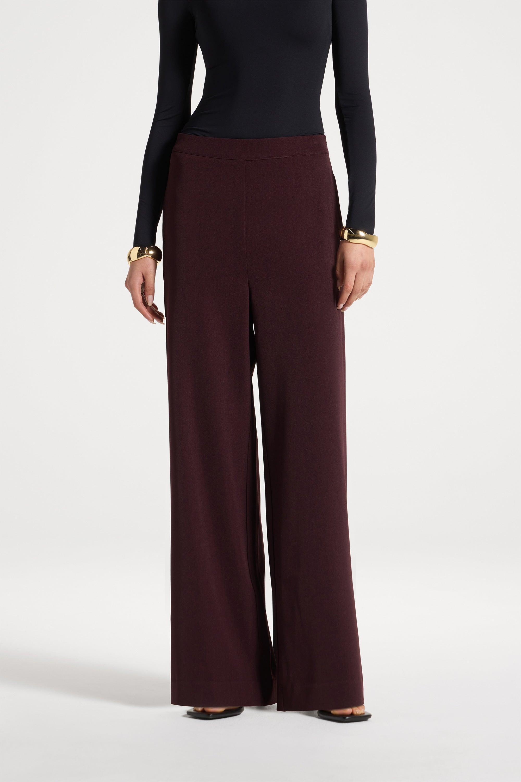 Wide Leg Pants - Chocolate Truffle Abayas Veiled