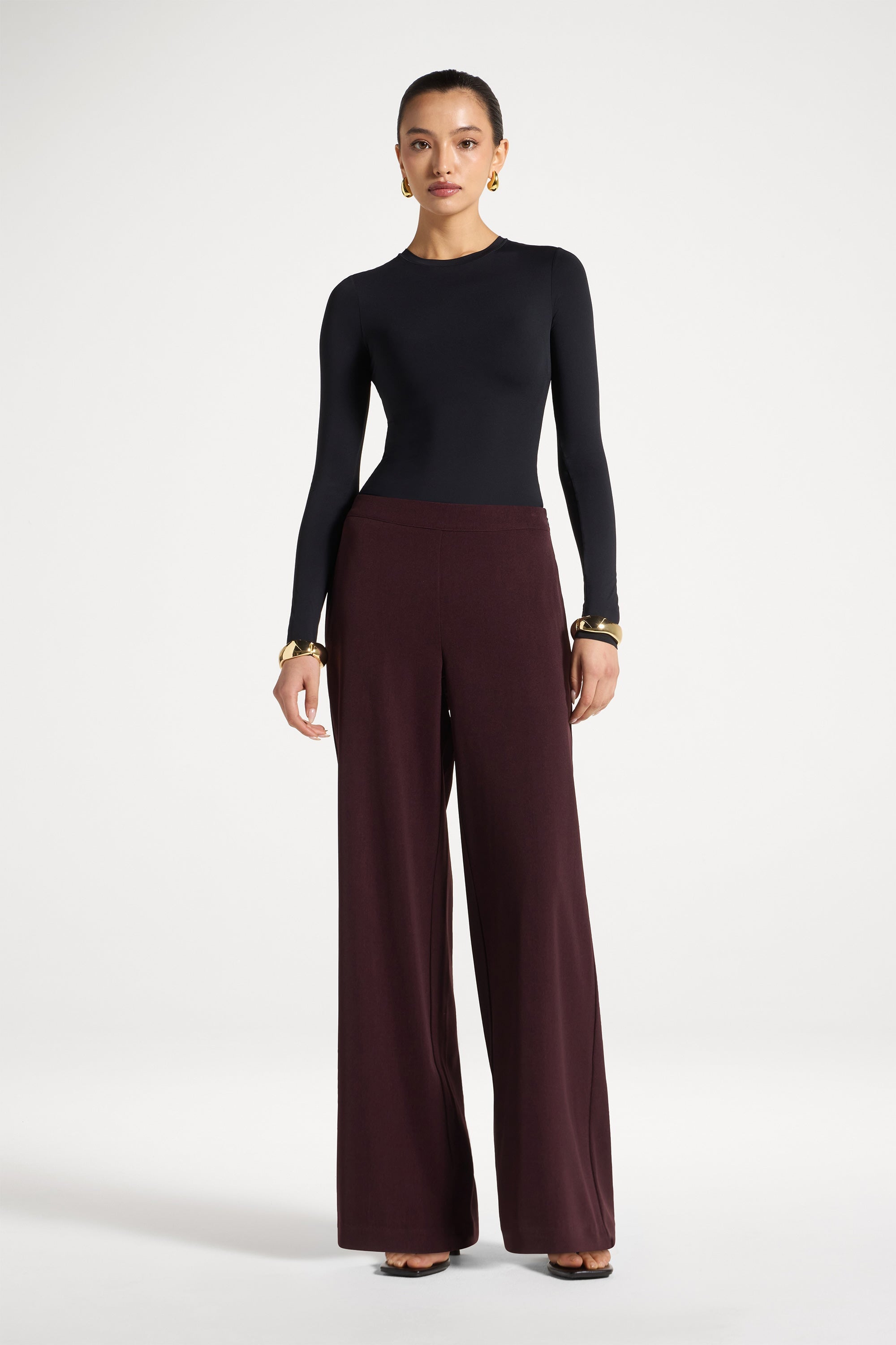 Wide Leg Pants - Chocolate Truffle Abayas Veiled