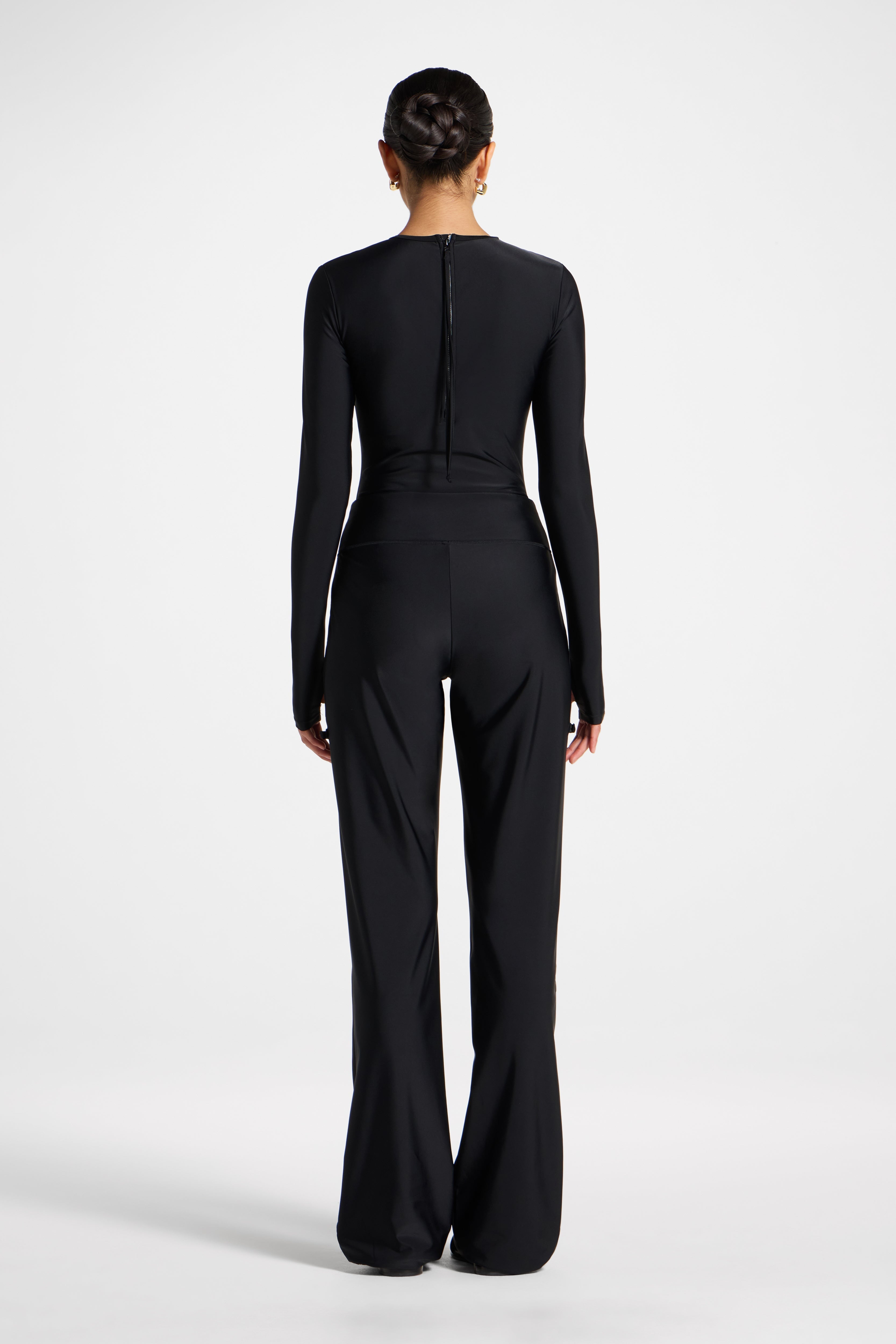 Wide Leg Swim Pants - Black Swim Veiled