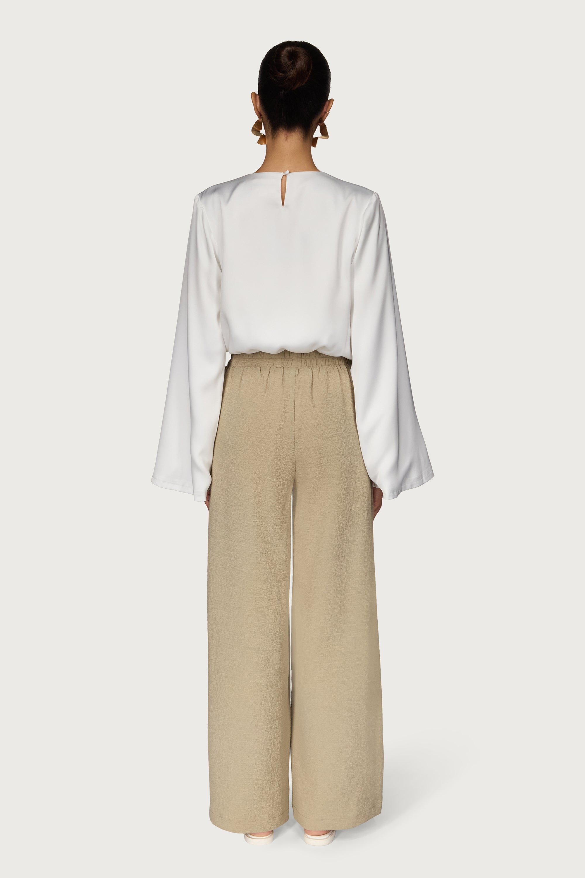 Wide Leg Tassel Pants Dresses Veiled