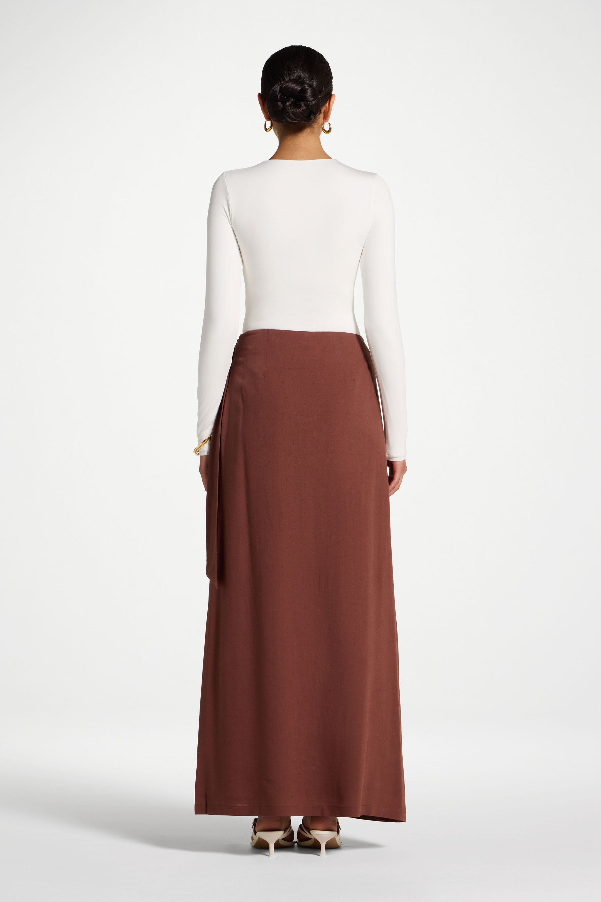 Wrap Hoop Skirt - Mocha Abayas Veiled