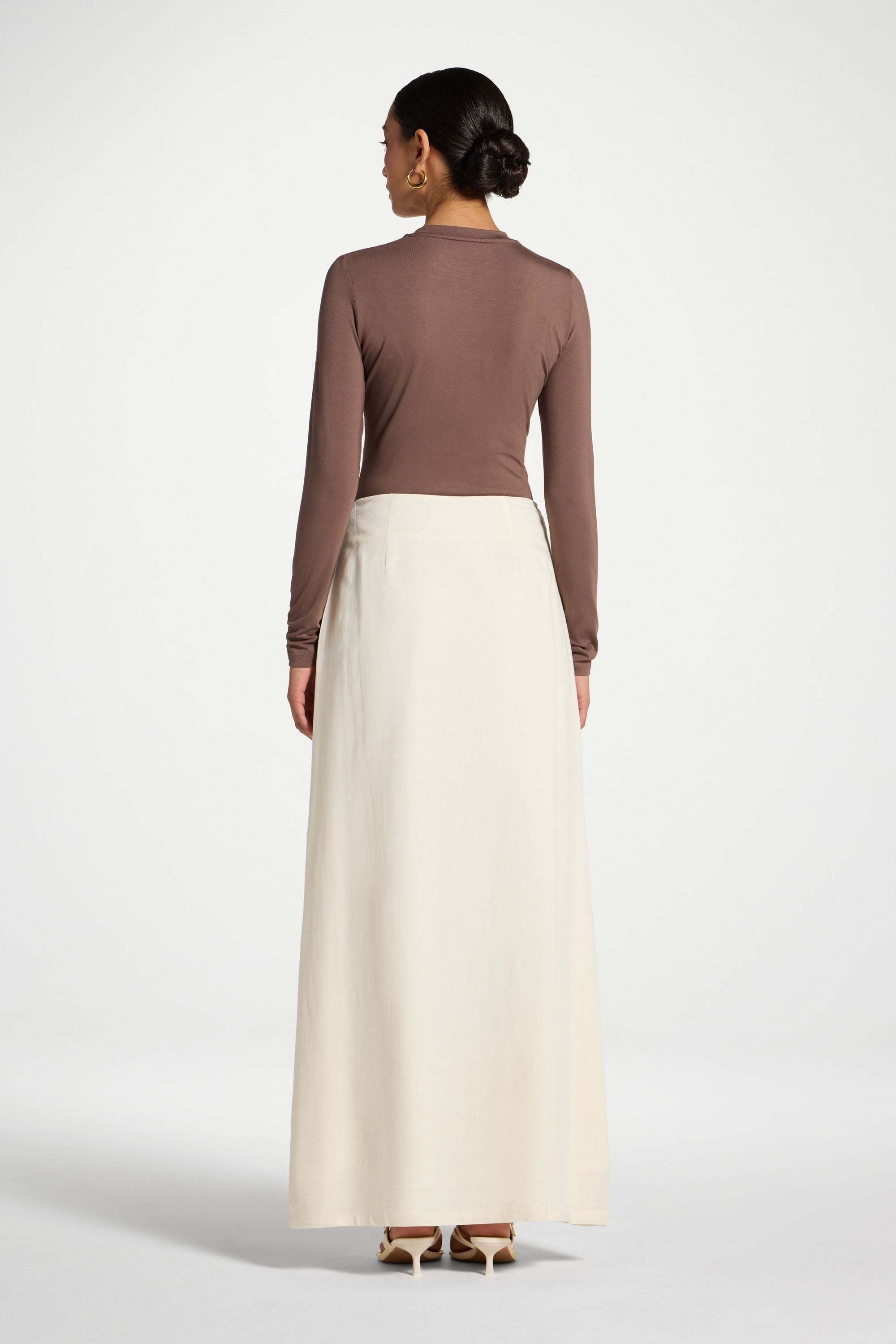 Wrap Hoop Skirt - Off White Abayas Veiled
