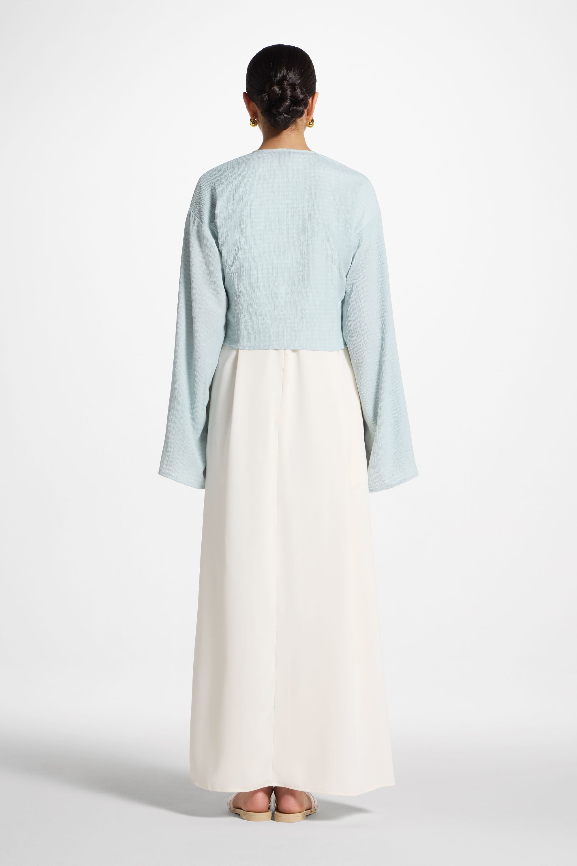 Wrap Tie Cardigan Top - Blue Sky Abayas Veiled