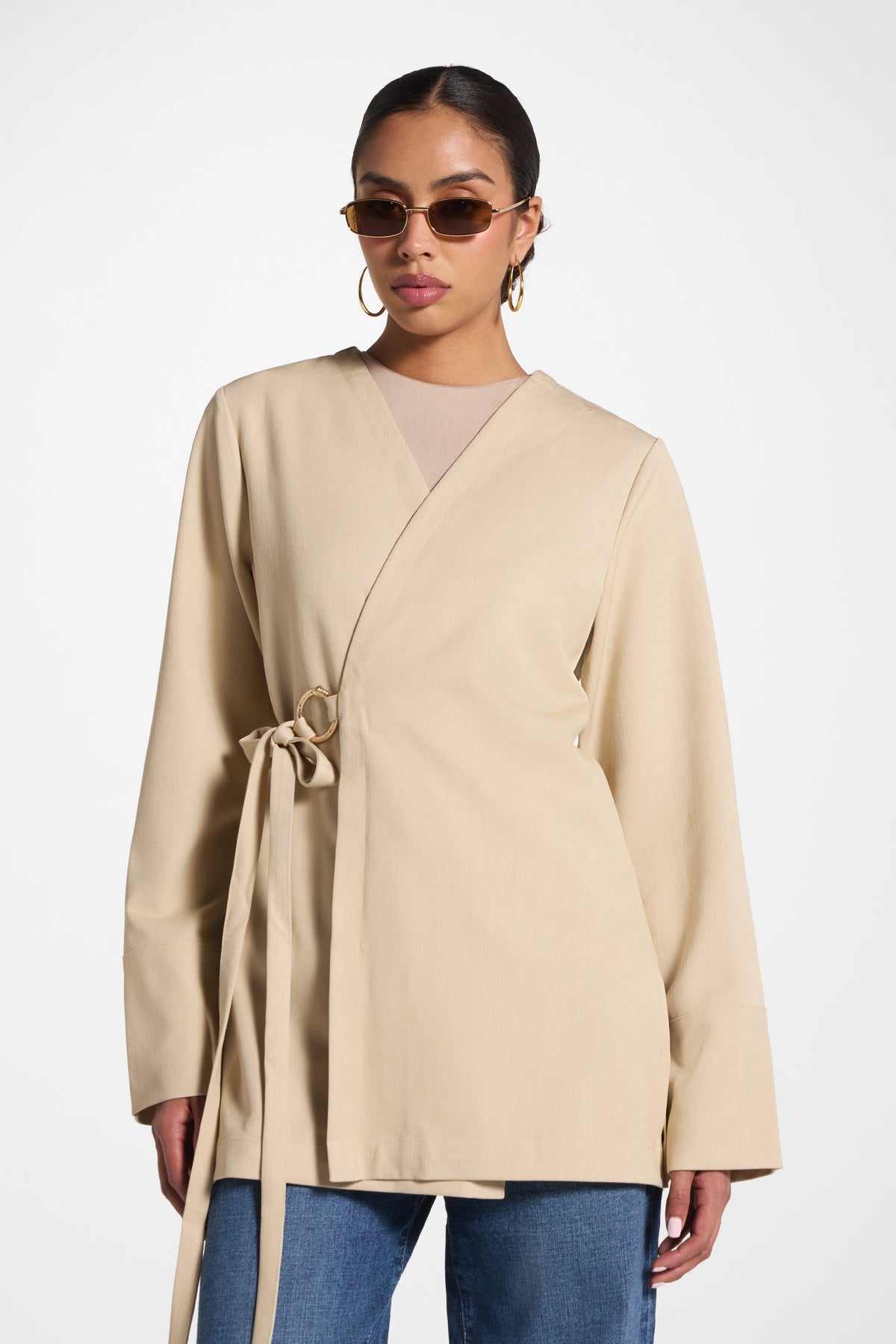 Wrap Top - Sand Abayas Veiled