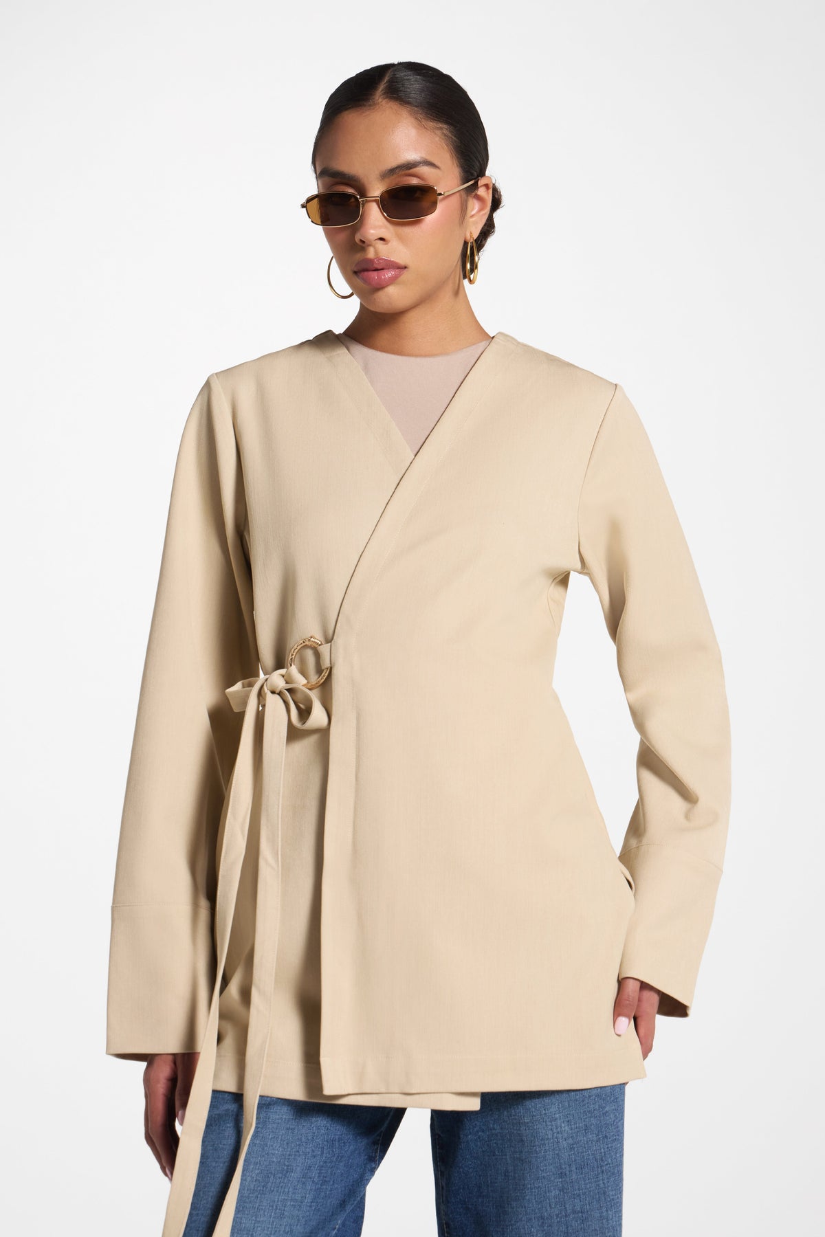 Wrap Top - Sand Abayas Veiled