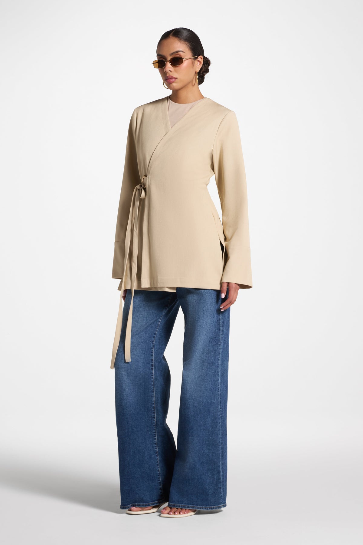 Wrap Top - Sand Abayas Veiled