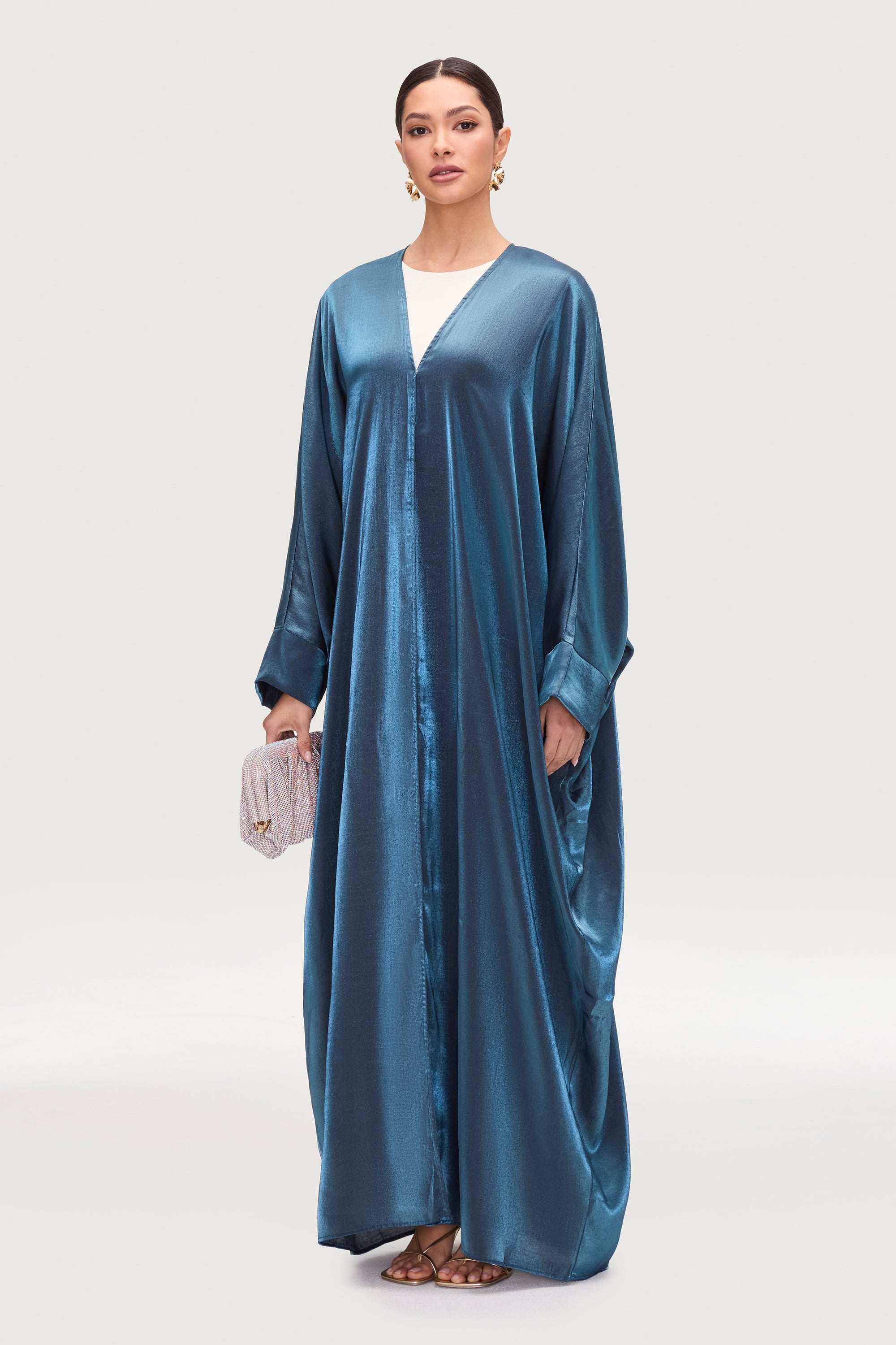 Zara Satin Open Abaya - Layl Abayas Veiled