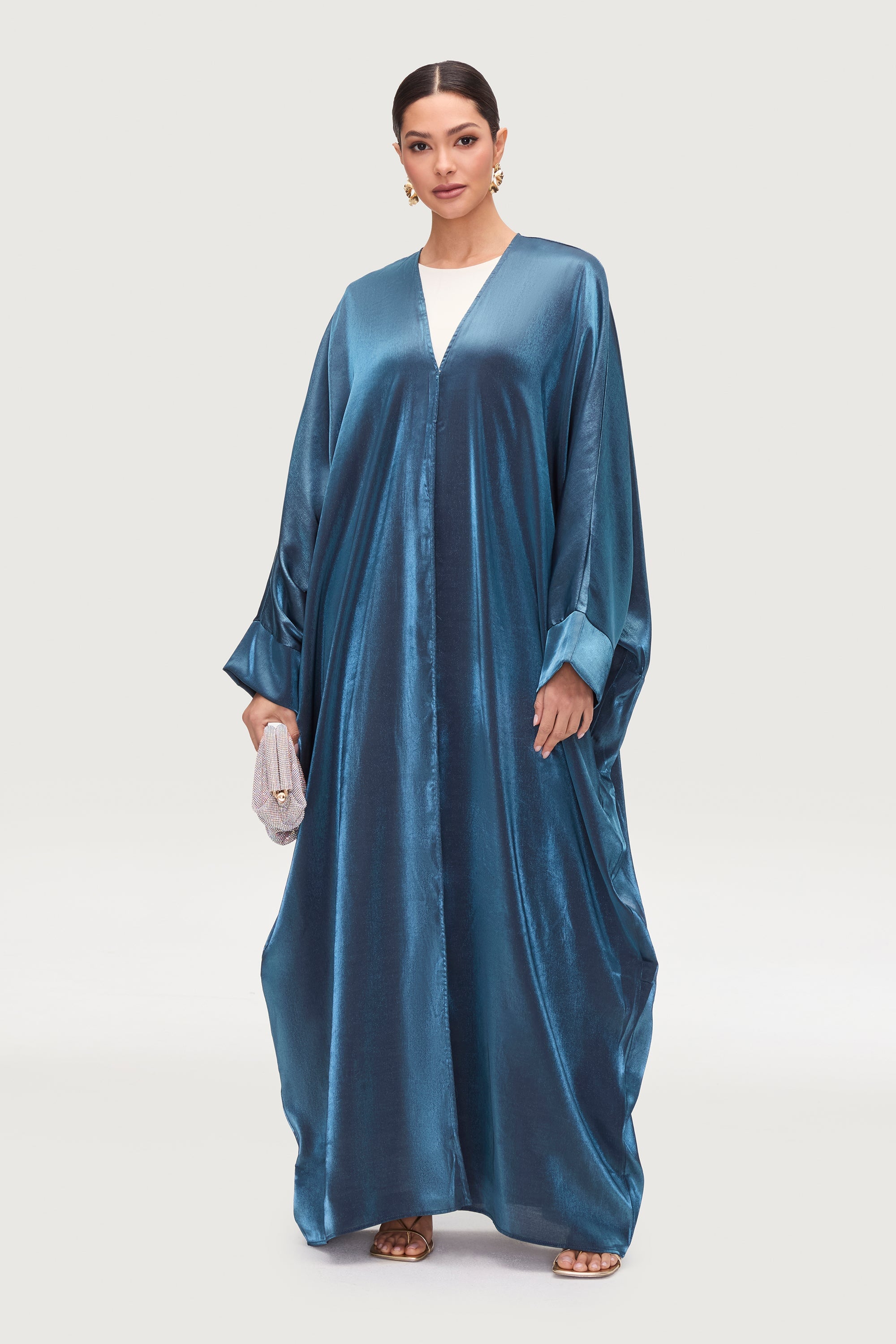 Zara Satin Open Abaya - Layl Abayas Veiled
