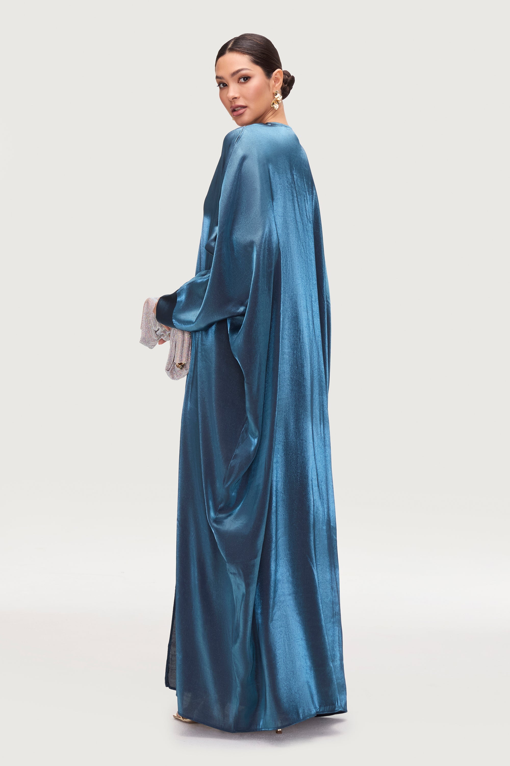 Zara Satin Open Abaya - Layl Abayas Veiled