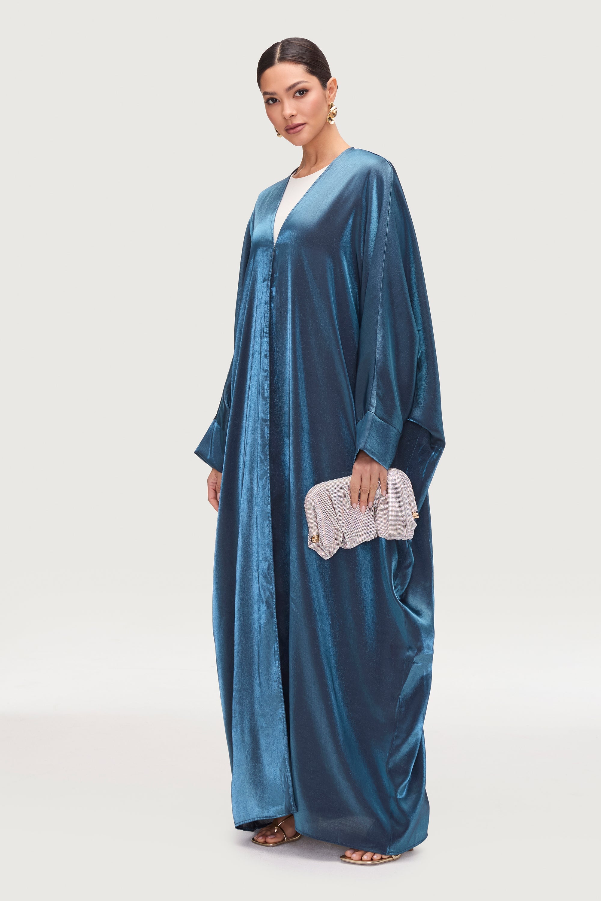 Zara Satin Open Abaya - Layl Abayas Veiled