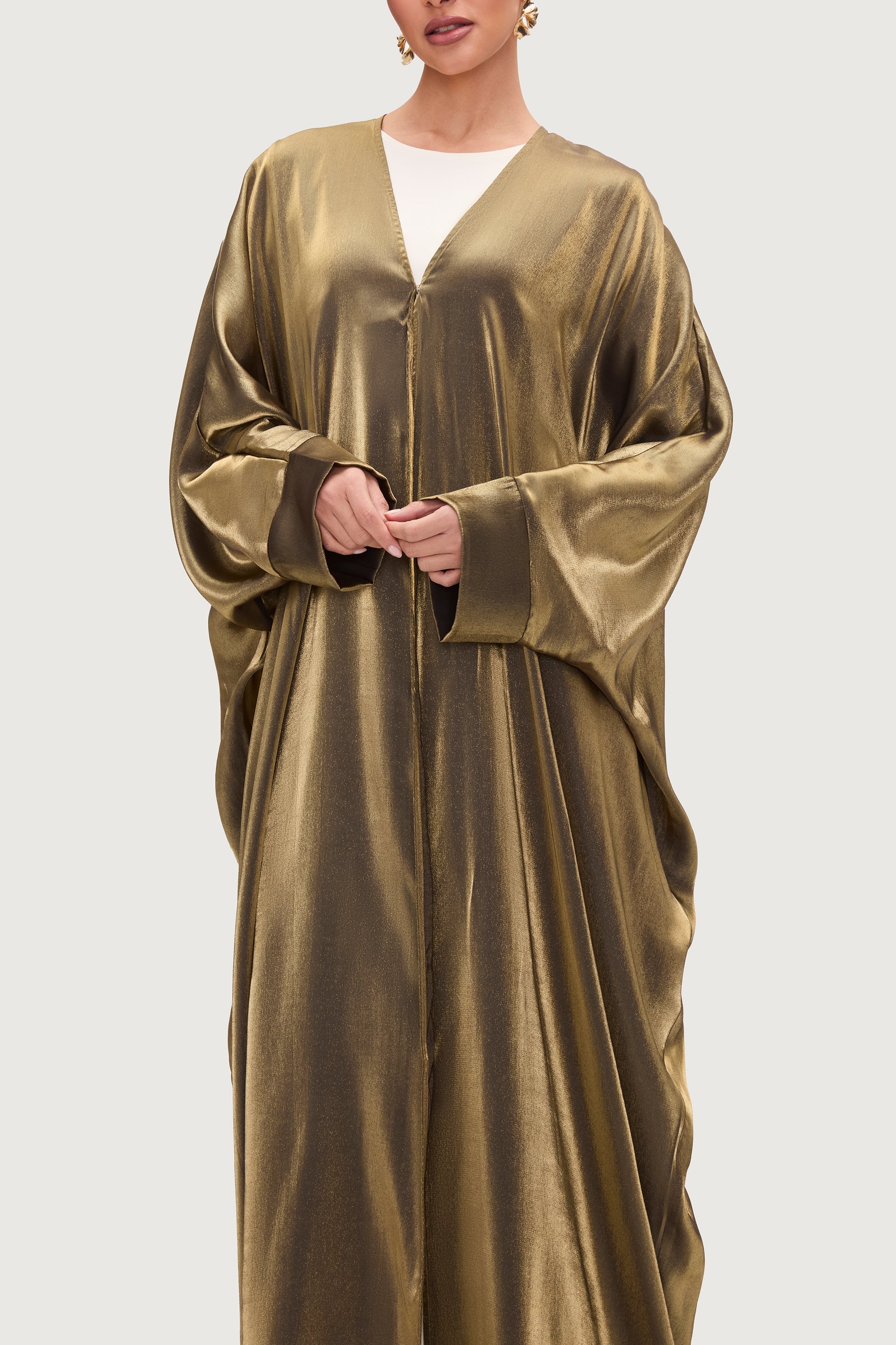 Zara Satin Open Abaya - Zaytoon Abayas Veiled