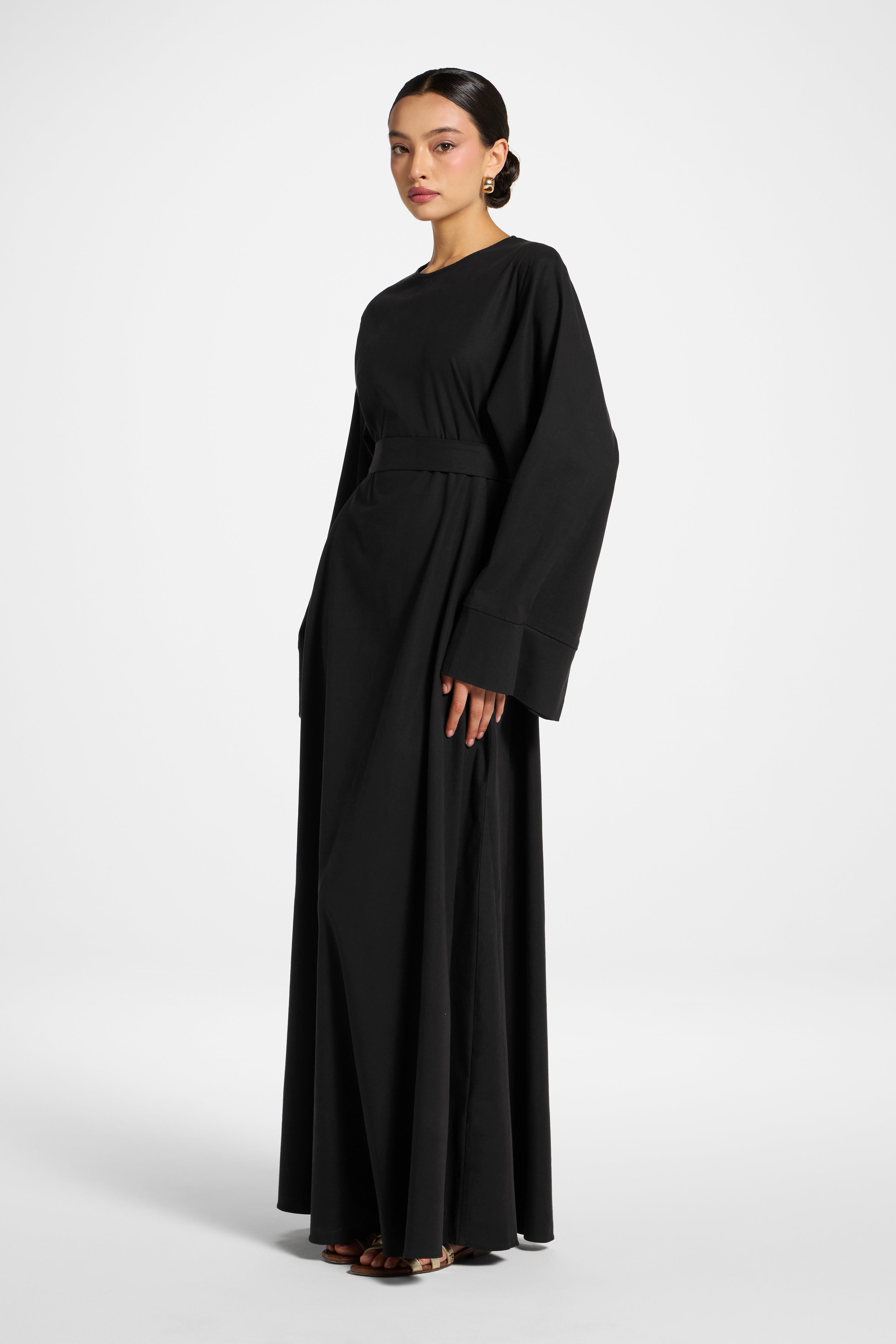 Zeina Maxi Dress - Black Abayas Veiled