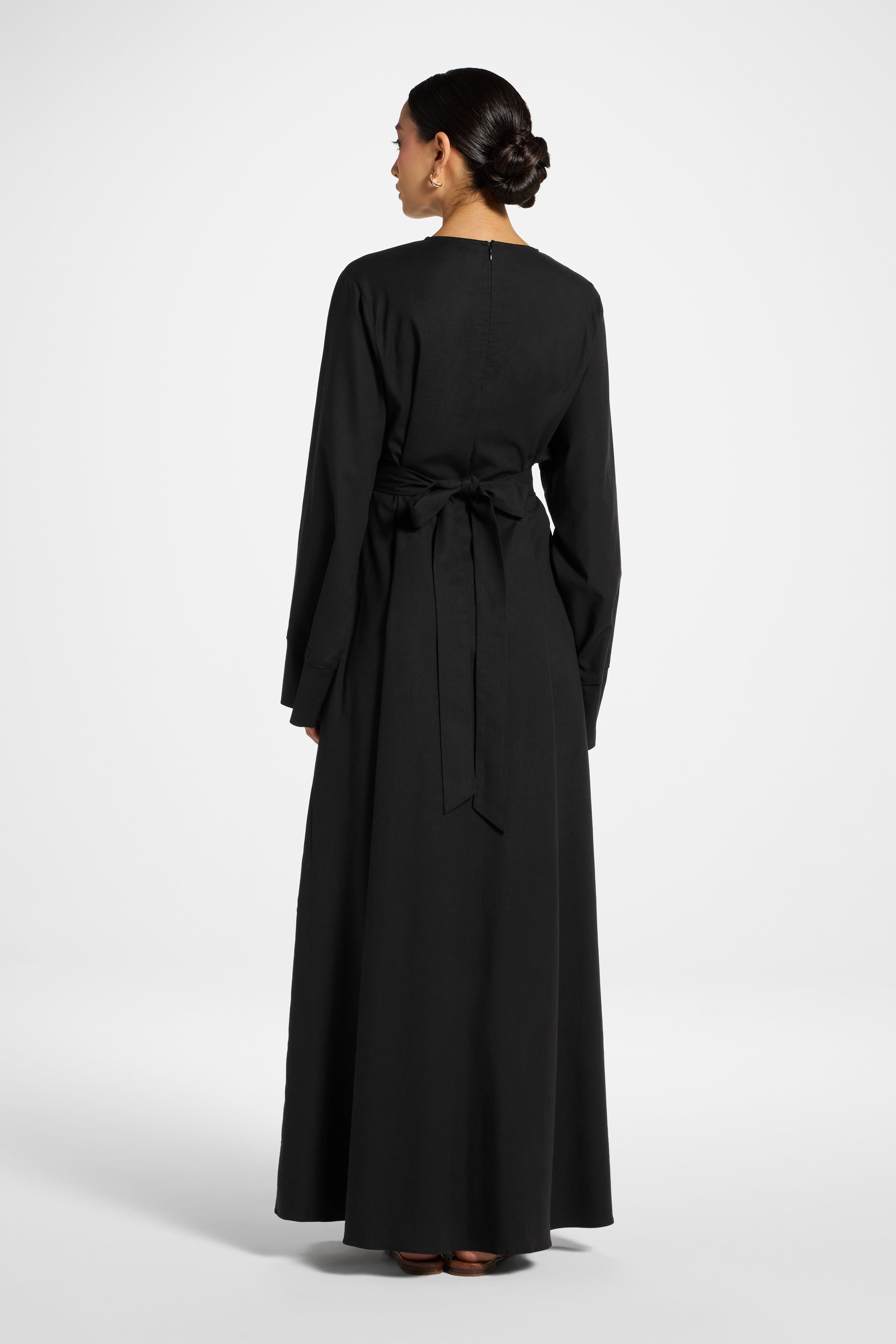 Zeina Maxi Dress - Black Abayas Veiled