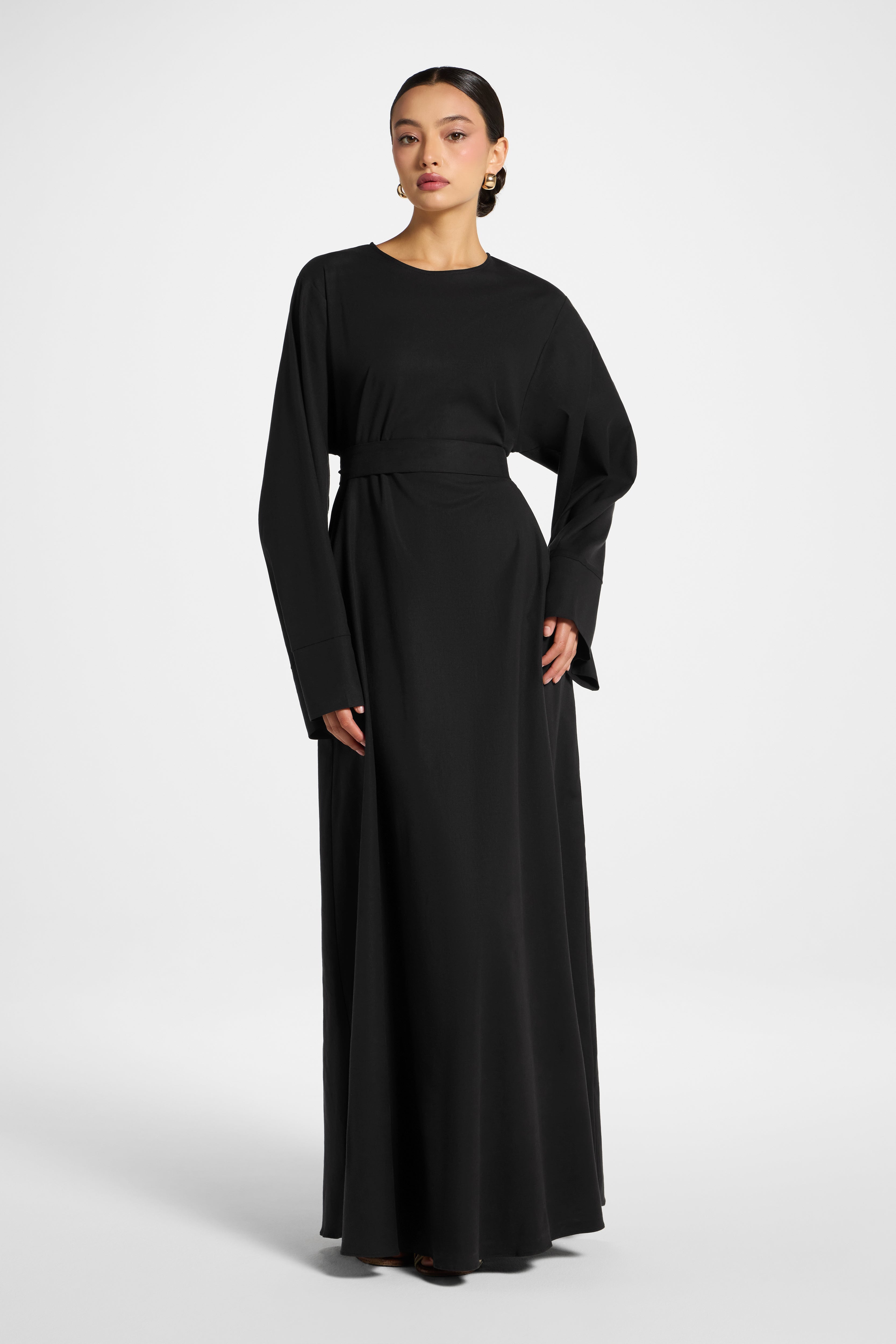 Zeina Maxi Dress - Black Abayas Veiled