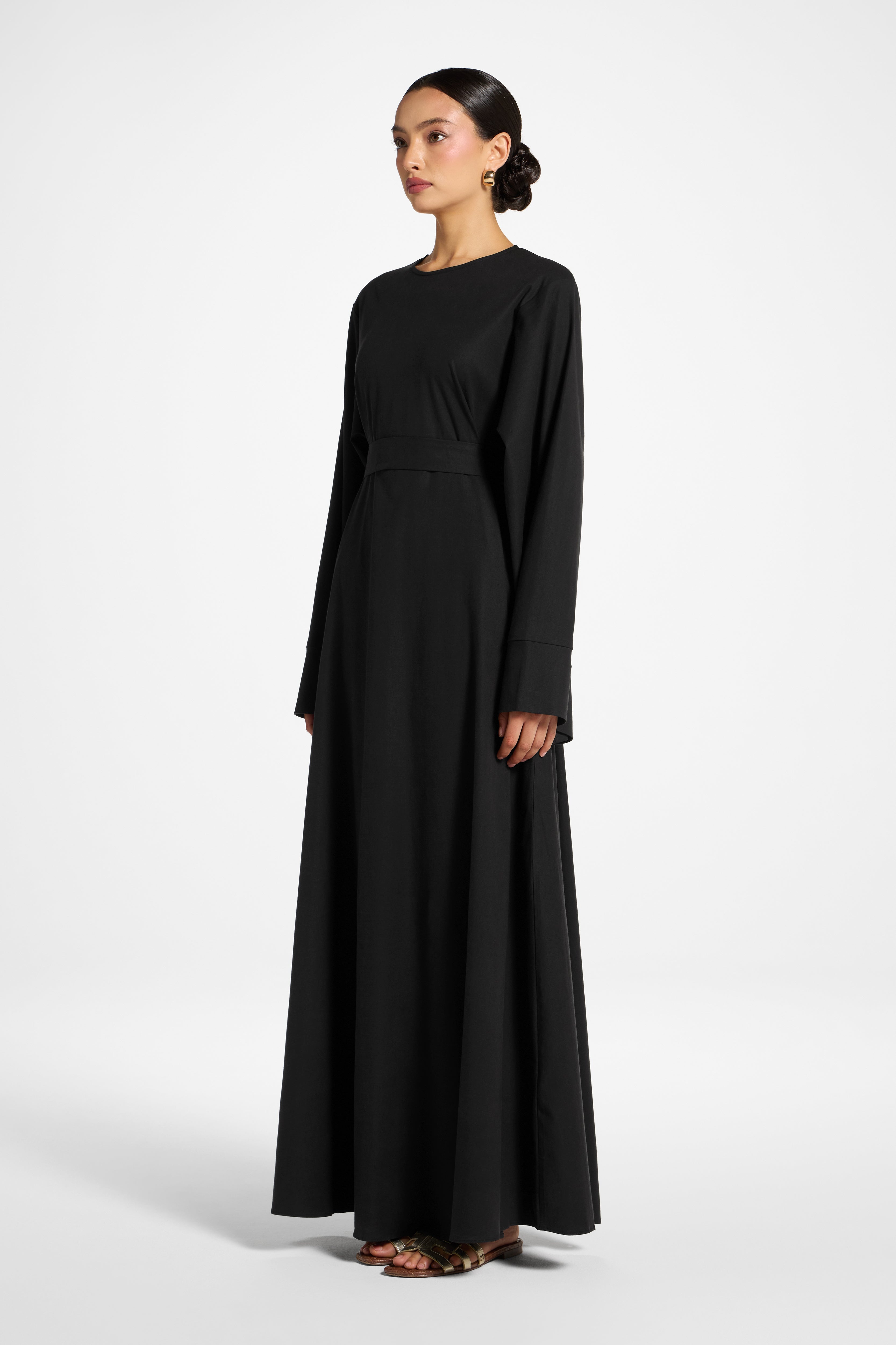 Zeina Maxi Dress - Black Abayas Veiled