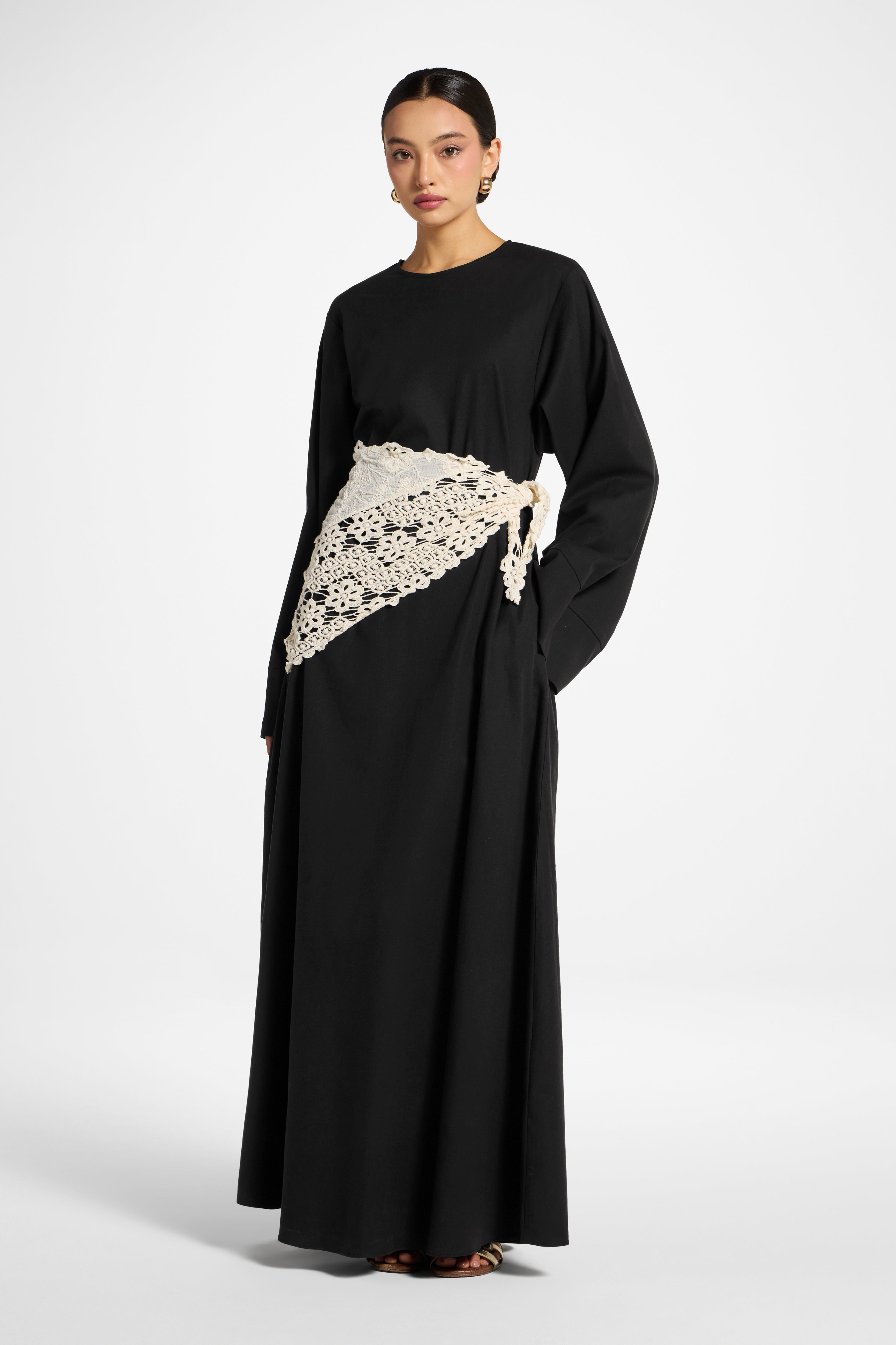 Zeina Maxi Dress - Black Abayas Veiled