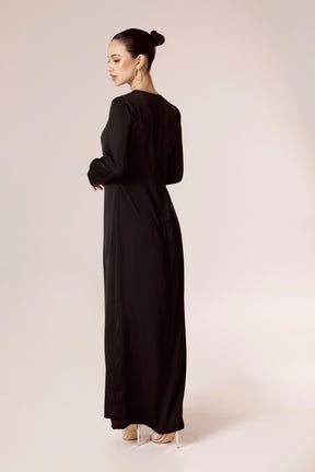 Angelina Maxi Slip Dress - Black saigonodysseyhotel 
