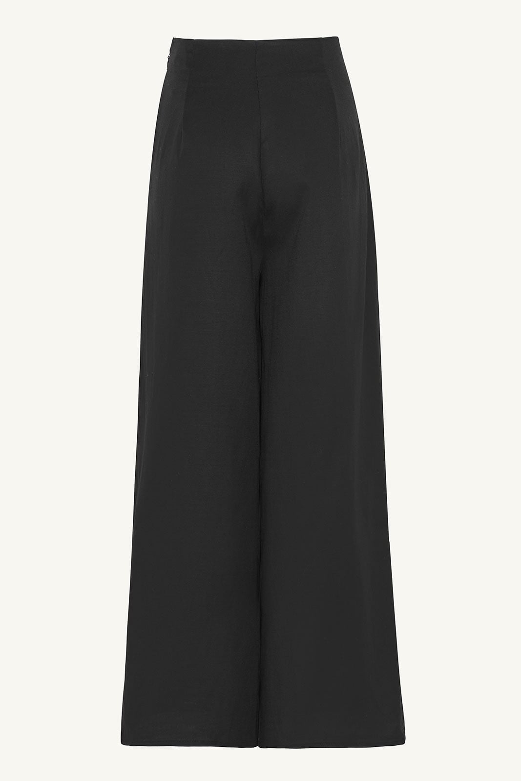 Basma Linen Wide Leg Pants - Black Clothing epschoolboard 